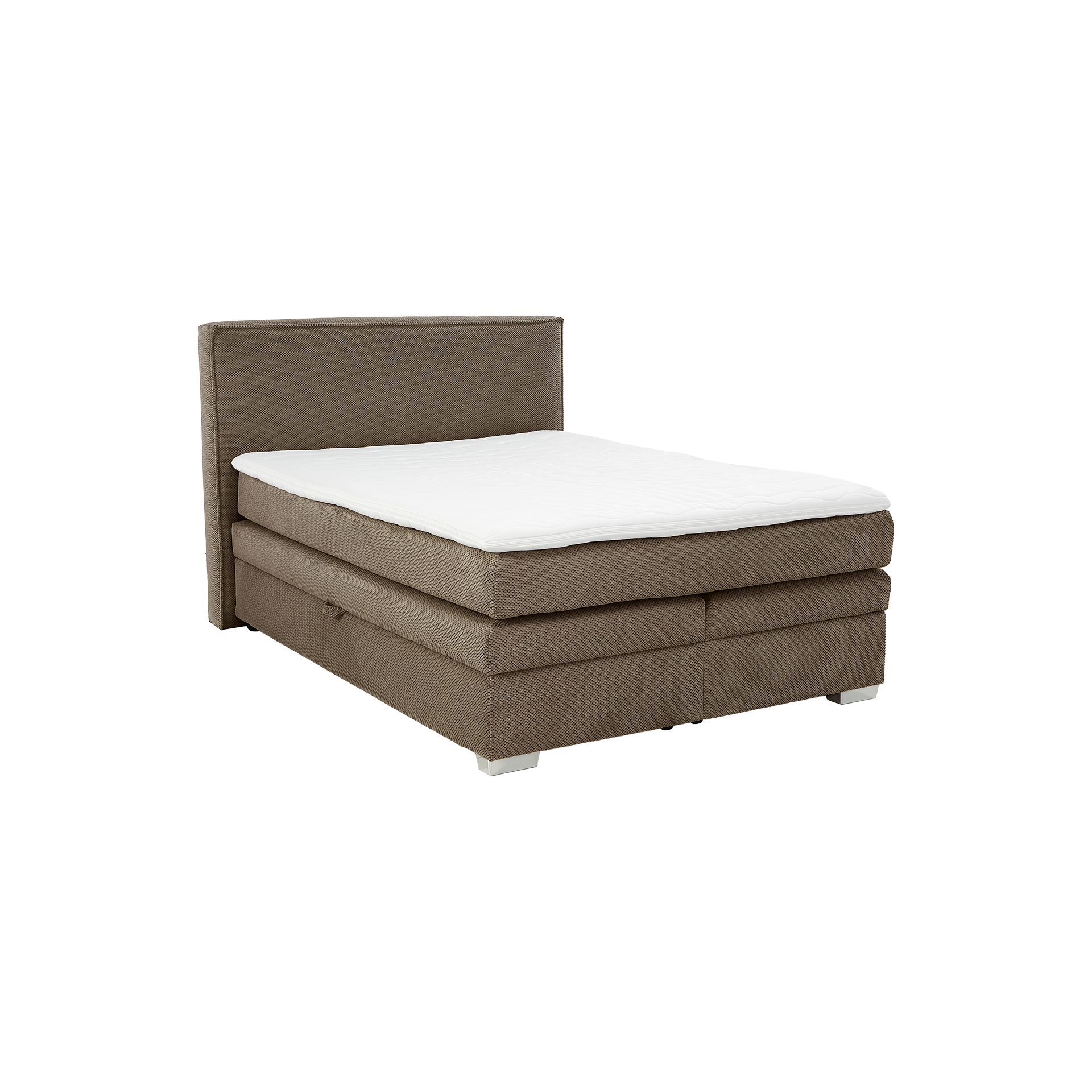 Boxspringbett Ariane Braun 140x200 cm Oberseite H2 - mittelfest, bis ca. 80 kg Unterseite H3 - fest, ab ca. 80 kg