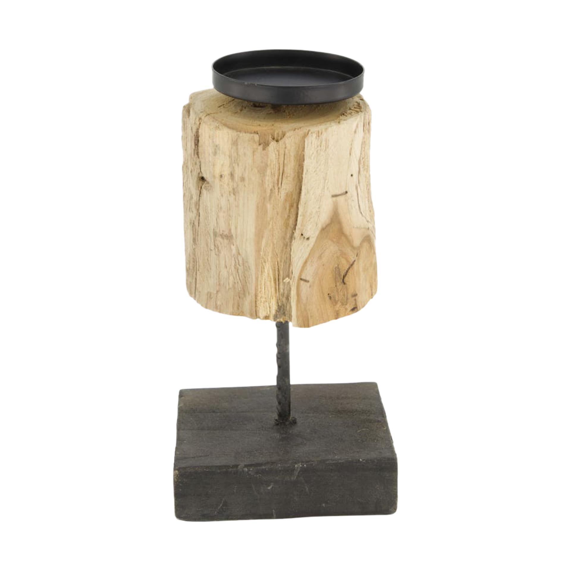 Kerzenhalter Nature Natur-Schwarz