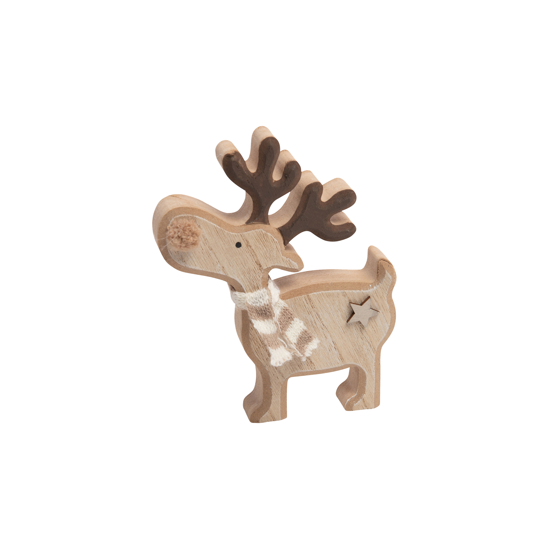 Dekofigur Elch Natur-Braun