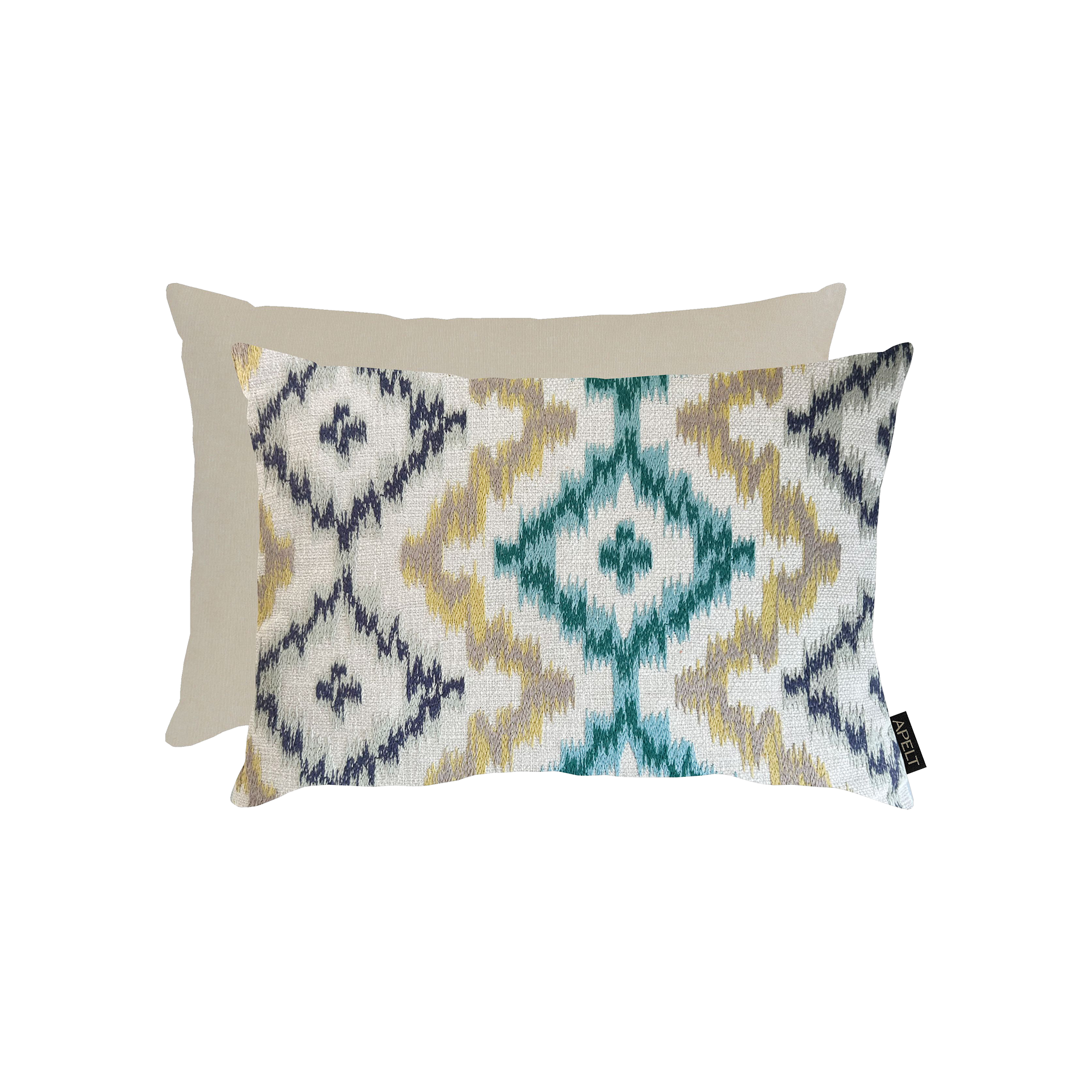 Kissen Milan Natur-Blau 35x45cm