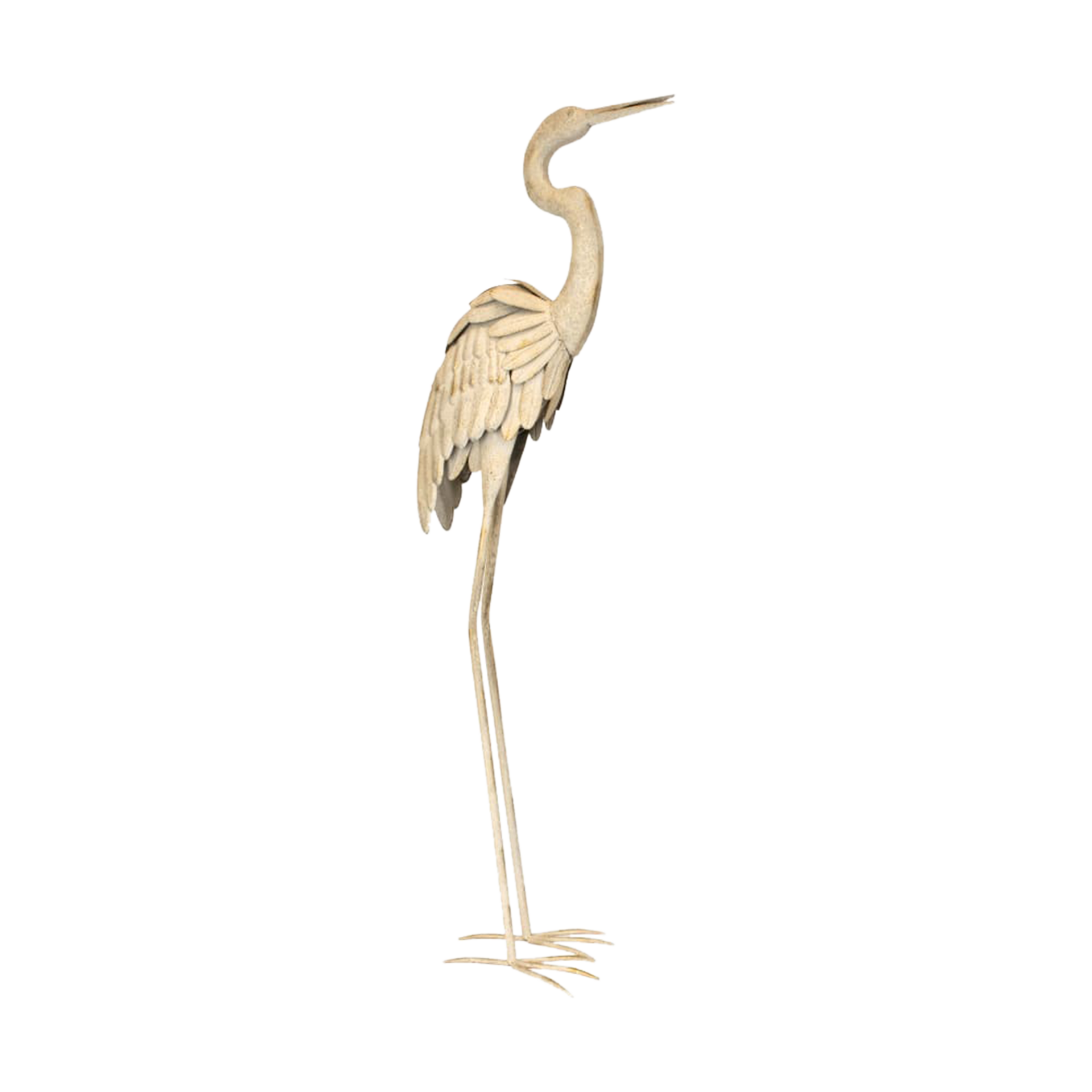 Dekofigur Kranich Weiß-Gold
