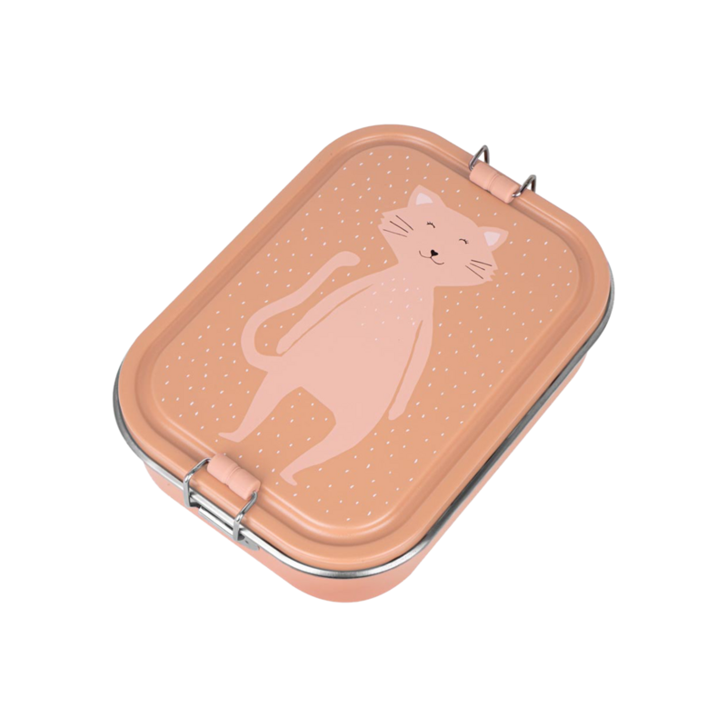 Brotdose groß - Mrs. Cat rosa