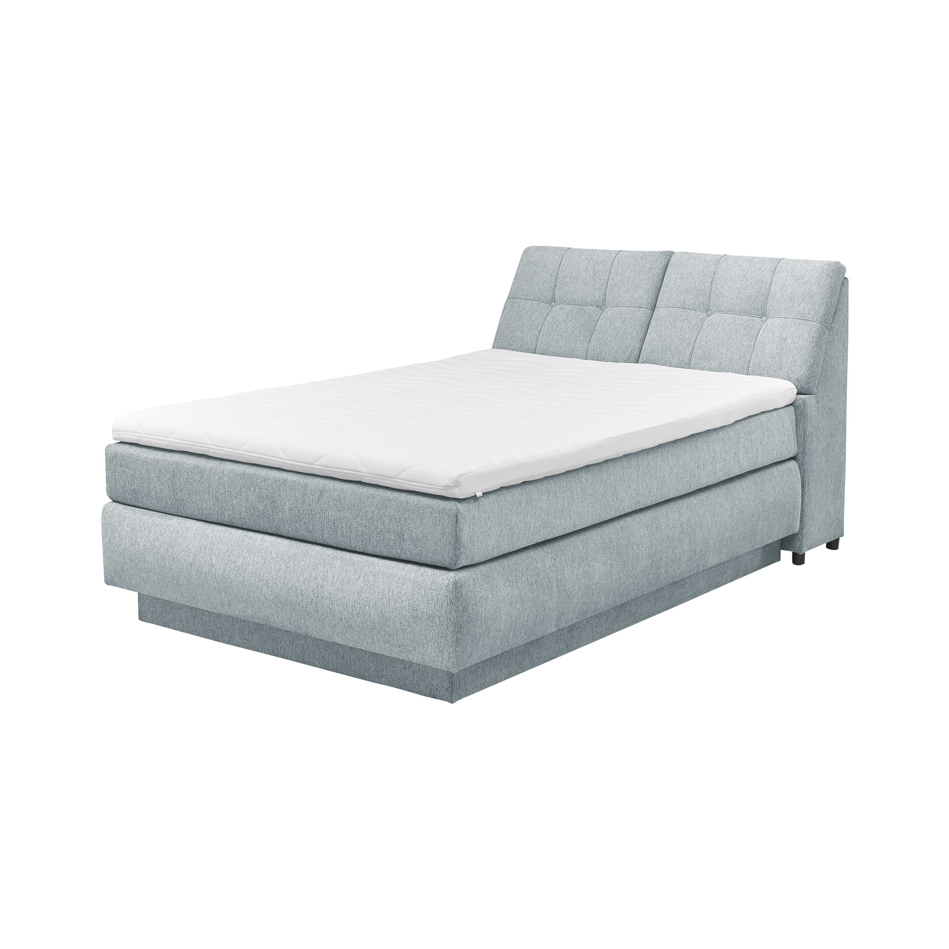 set one by Musterring Boxspringbett Fairfield Bezug Glow Ice Blue 140x200 cm