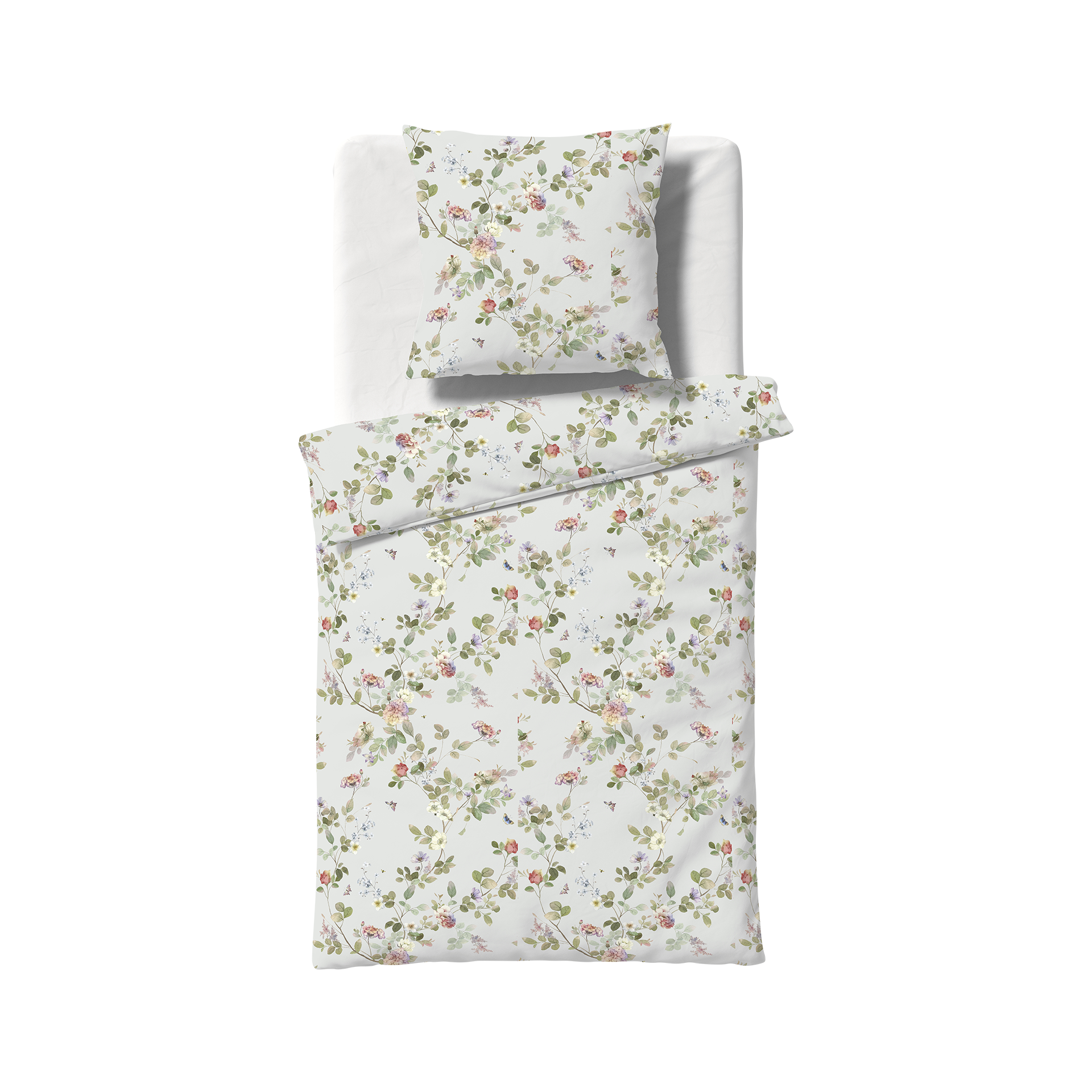 Satin Bettwäsche Bed Art S Grün 135x200cm Satin Bettwäsche Bed Art S Grün 135x200cm