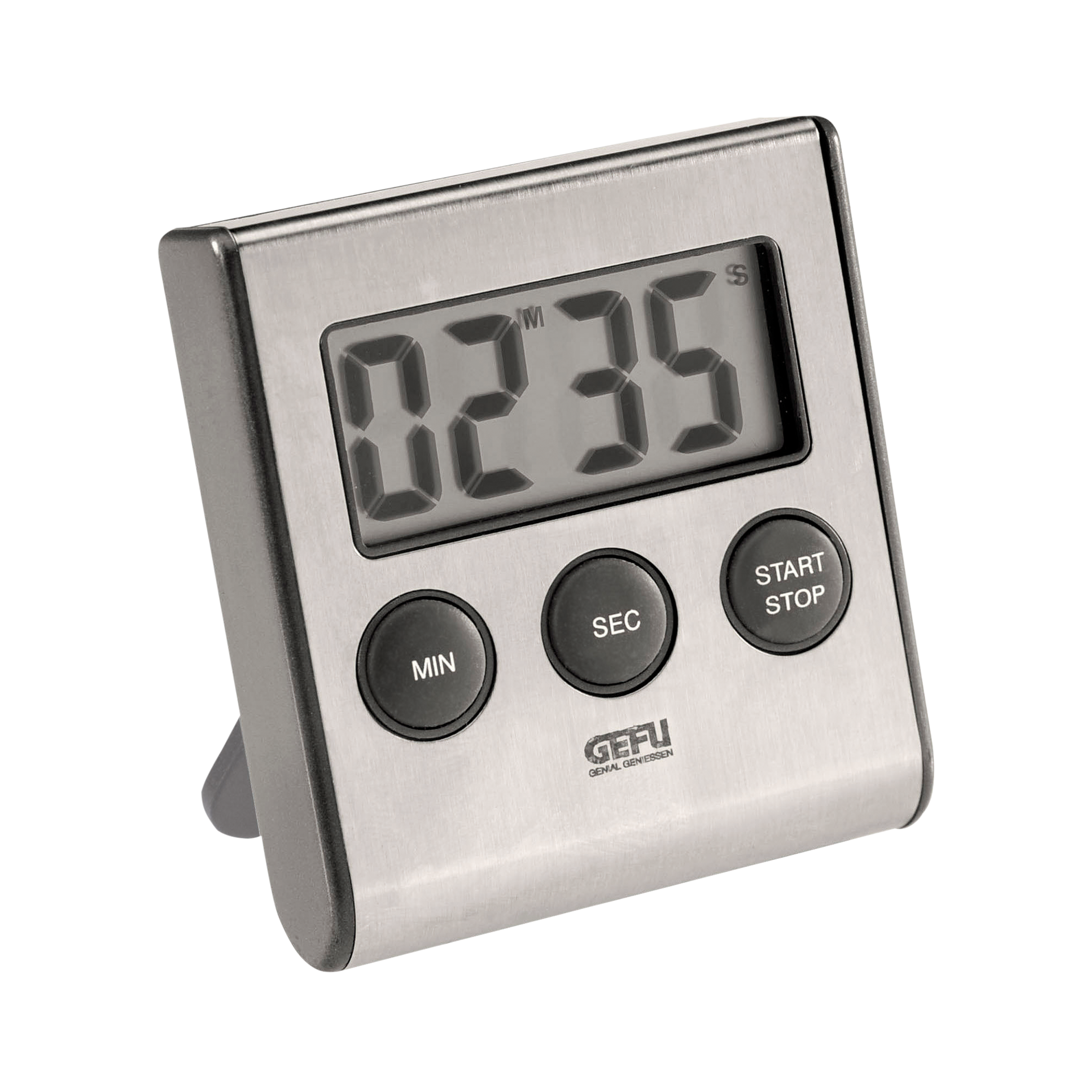 Gefu Timer Contare Schwarz-Silber