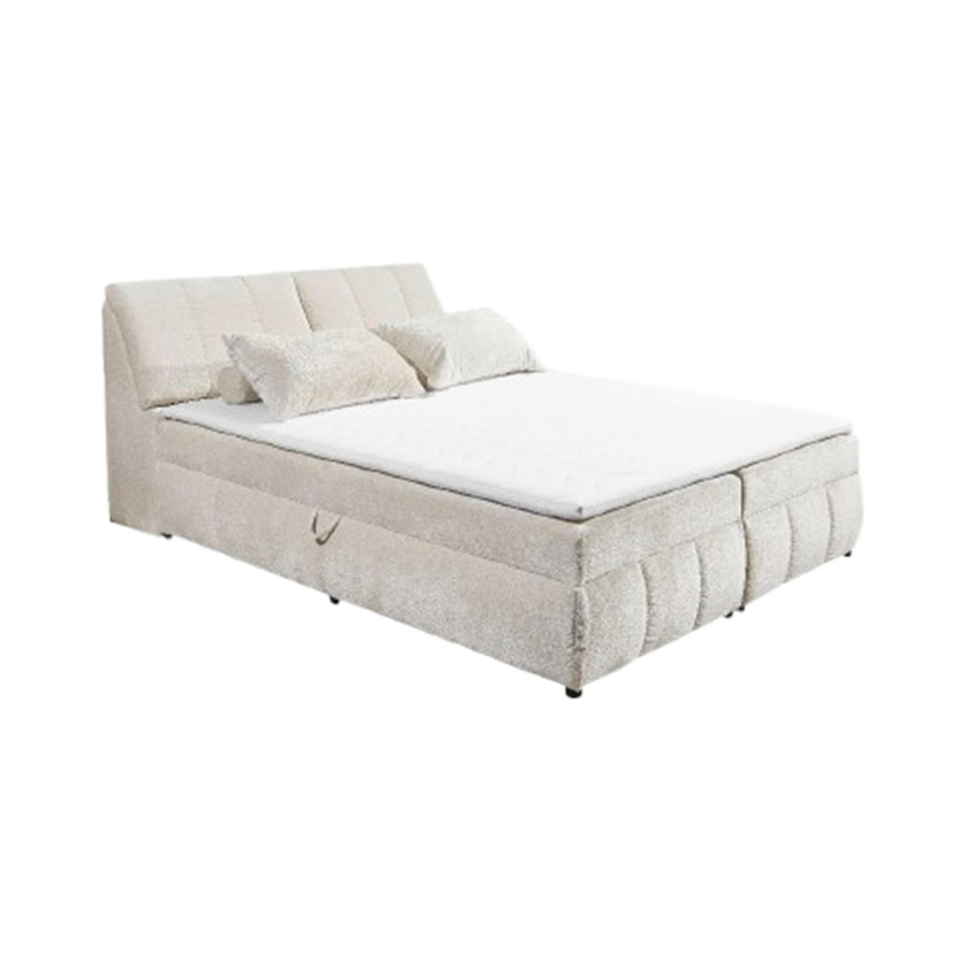 Boxspringbett Madi Beige 180x200 cm Liegefläche H1 - weich, bis ca. 60 kg
