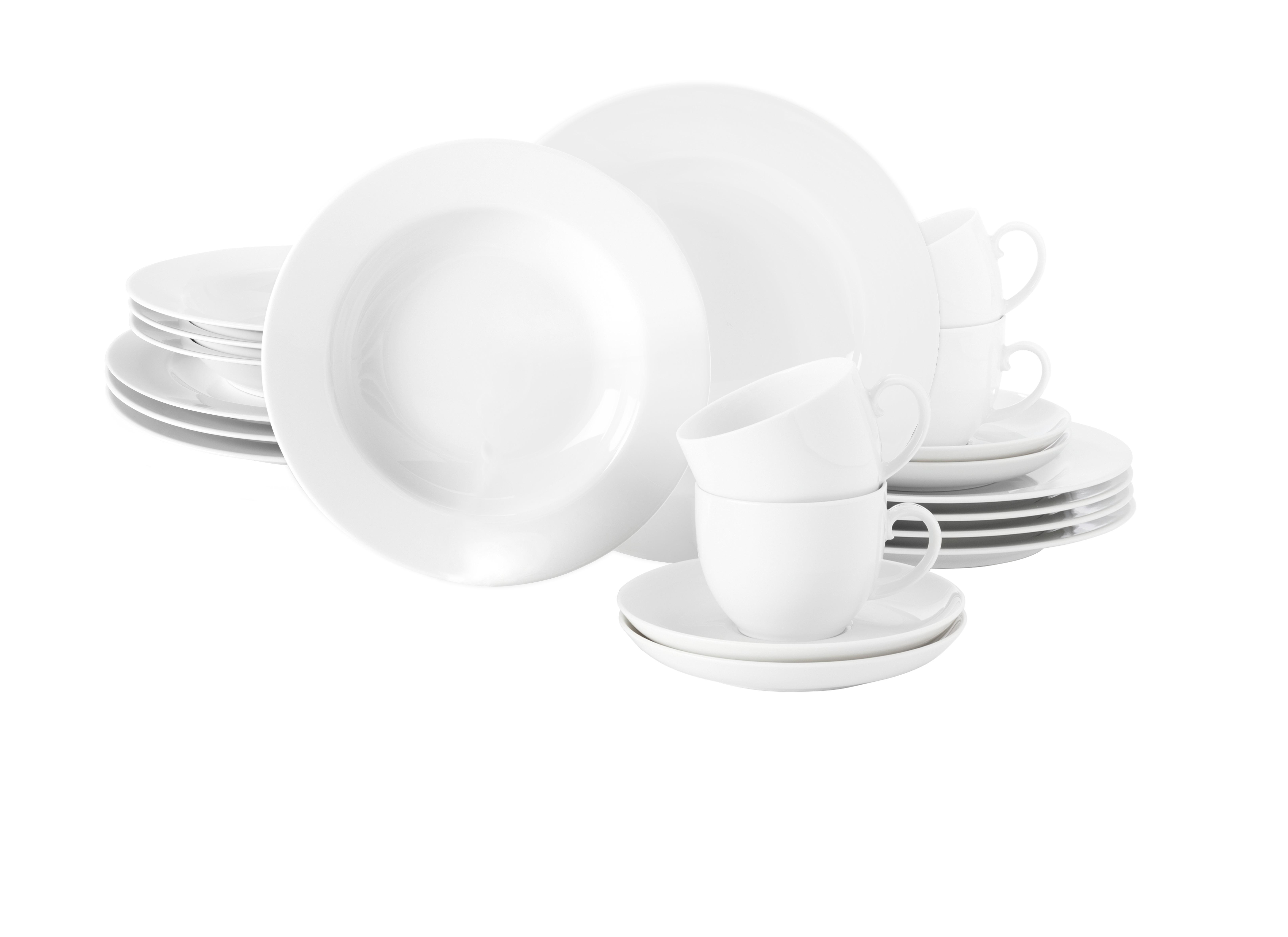 Kombiservice Rondo 20-teilig Uni Weiß Kombiservice Rondo 20-teilig Uni Weiß