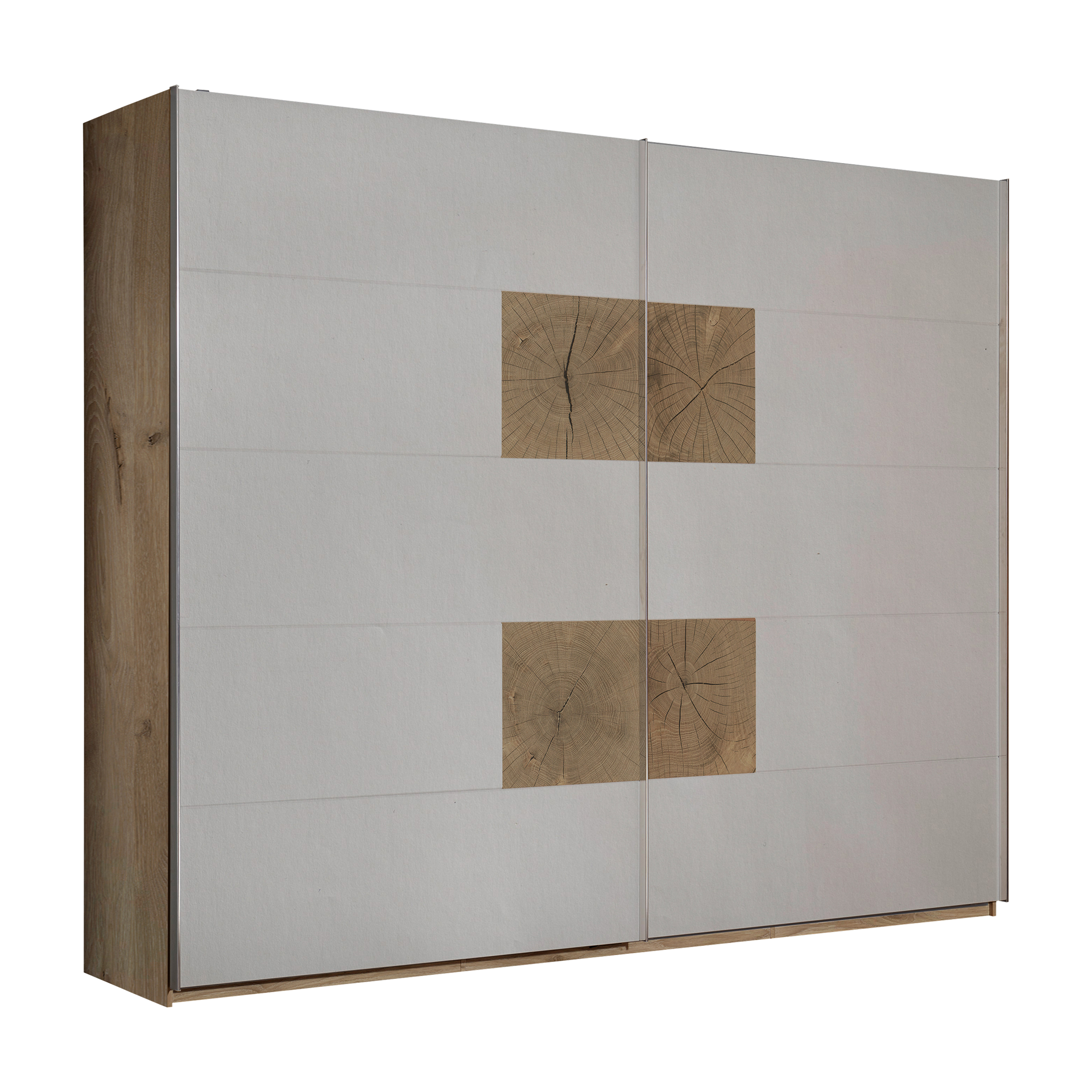 Novofurn Schwebetürenschrank Salerno 2-türig Holzfarben 60*270*225.5 Novofurn Schwebetürenschrank Salerno 2-türig Holzfarben 60*270*225.5