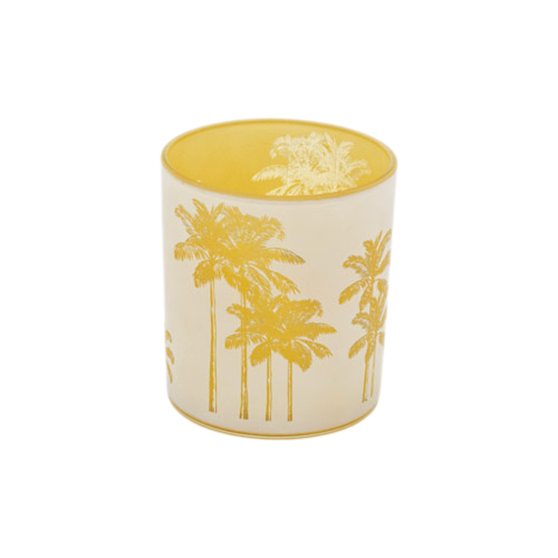 Teelichthalter Palm Beach amber