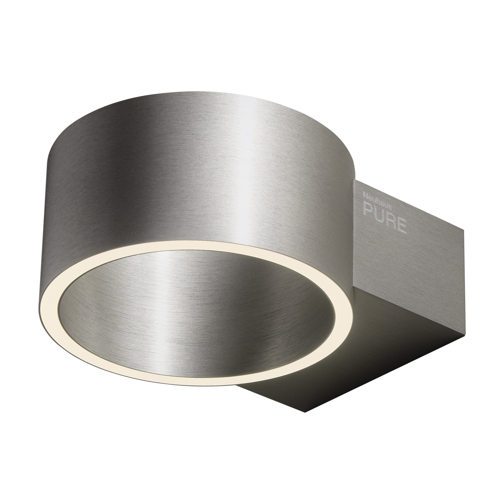 Akku-Wandleuchte Pure Clipse Silber Weiß