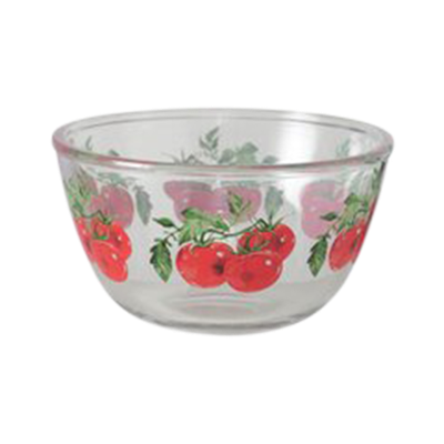 Schale Rosso Rot-Klarglas