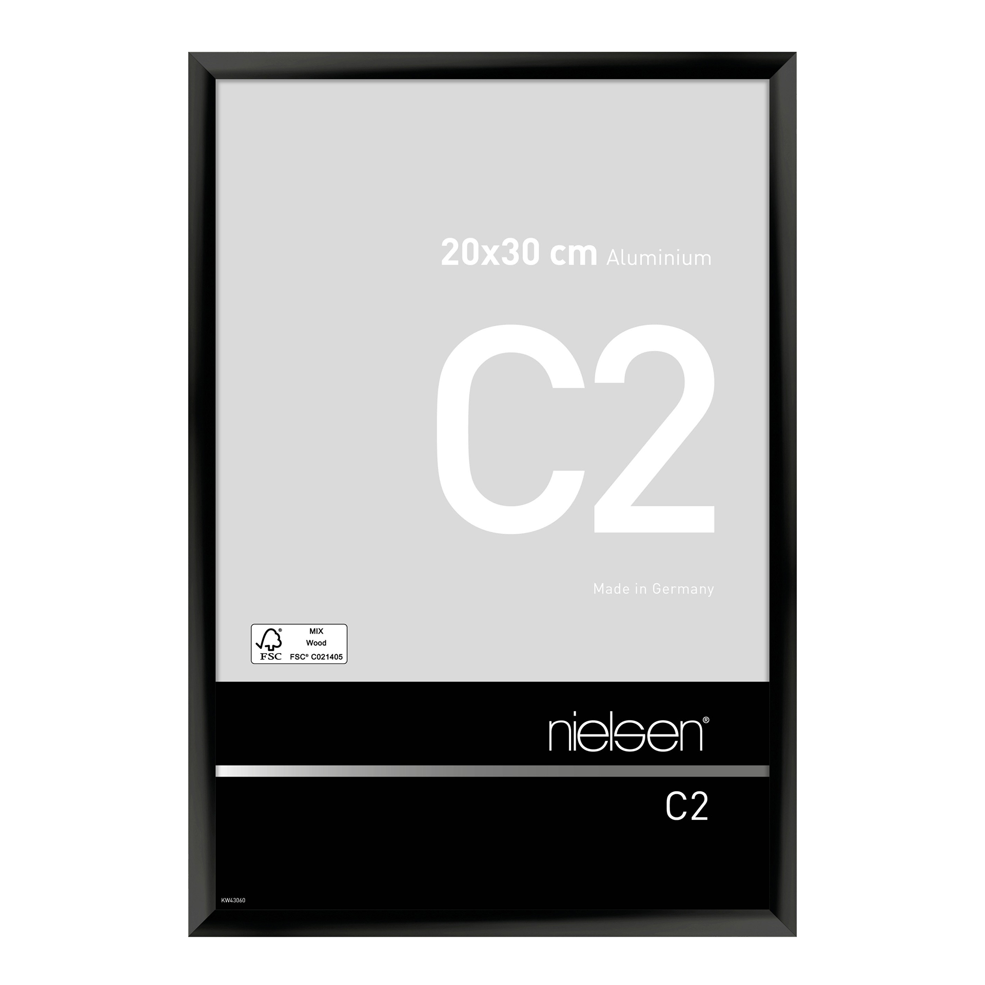Bilderrahmen C2 Eloxal schwarz glanz Bilderrahmen C2 Eloxal schwarz glanz
