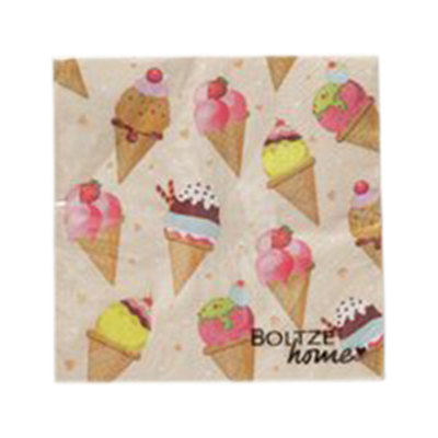Serviette Icecream Weiß-Bunt