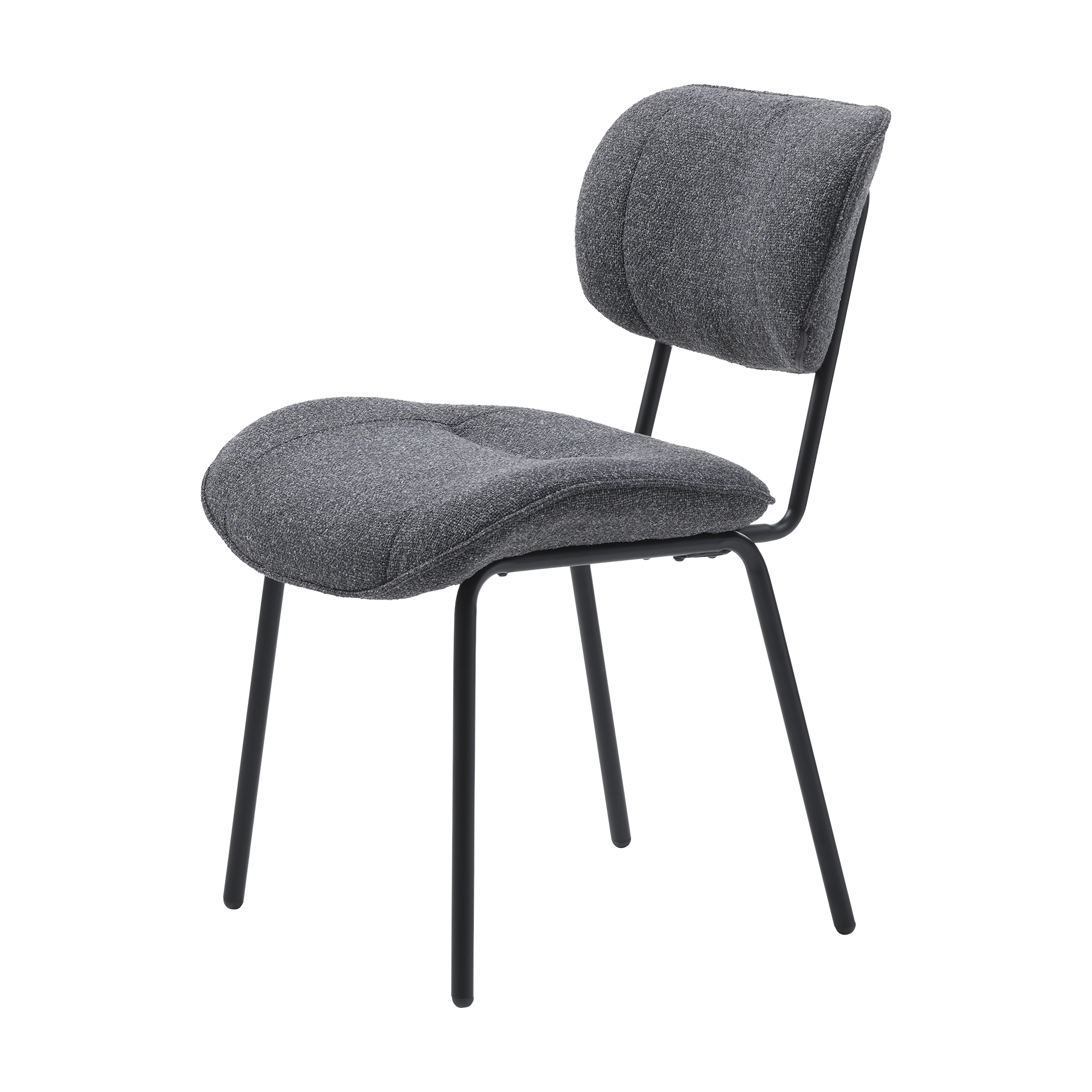 Stuhl Buffalo Sitz Dark grey melange Rücken Dark grey melange Gestell Black Stuhl Buffalo Sitz Dark grey melange Rücken Dark grey melange Gestell Black