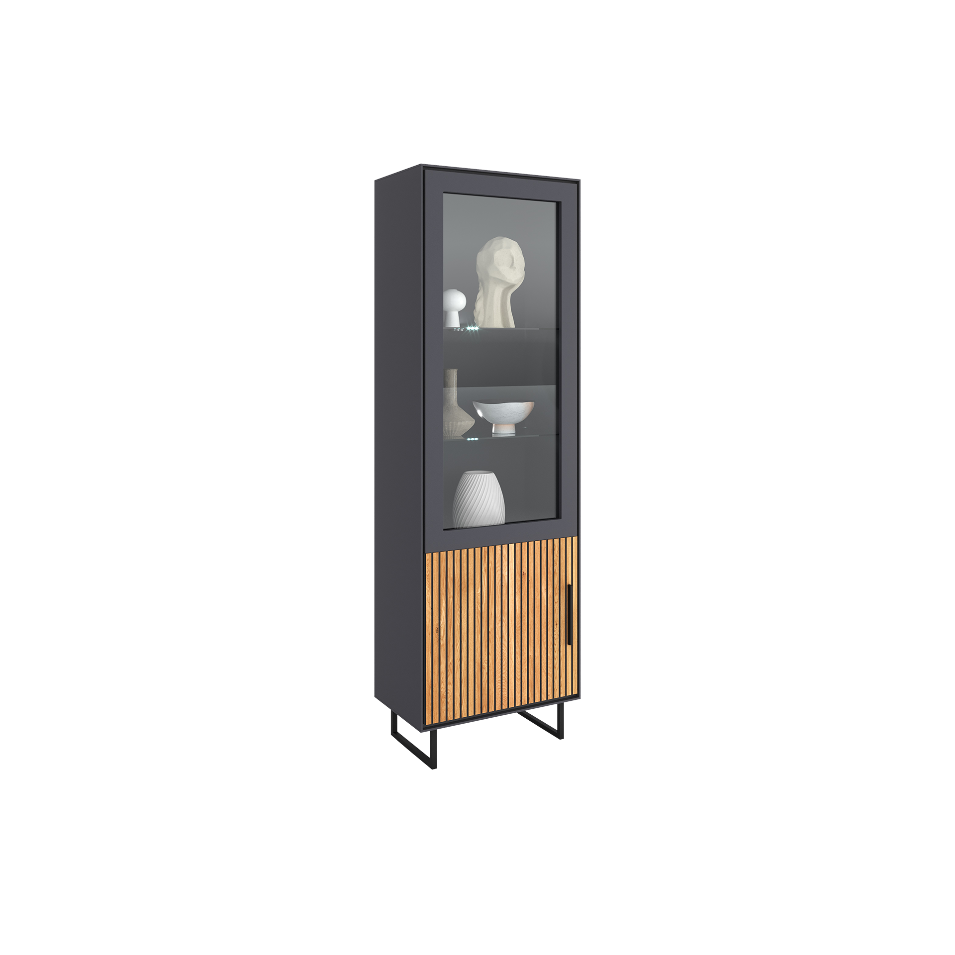 Novofurn Vitrine Stina Anthrazit Novofurn Vitrine Stina Anthrazit