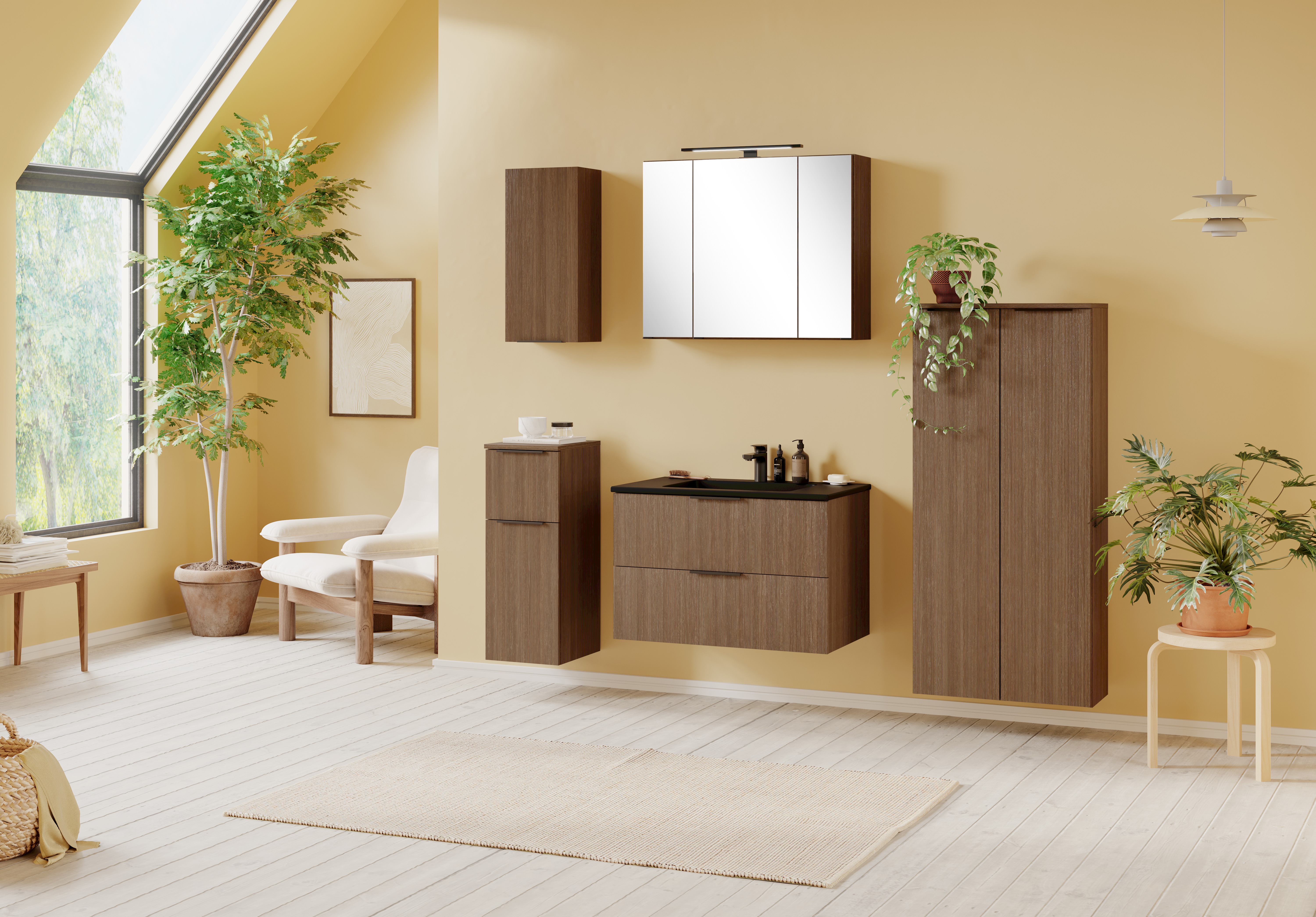 Badschrank Shelly Holzfarben 27*60*130 Badschrank Shelly Holzfarben 27*60*130