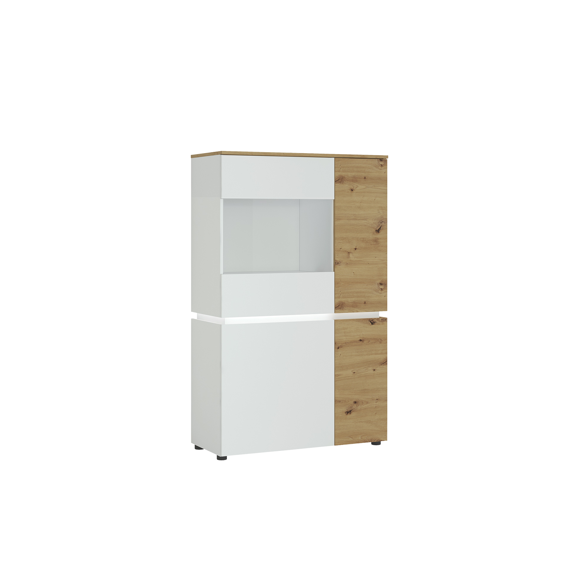 Novofurn Vitrine Lucienne Weiß 40*90.4*146