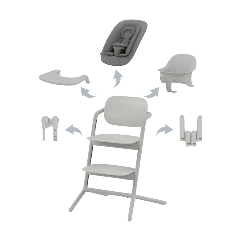 Hochstuhl CYBEX Gold Lemo 4-in-1 4-teilig Suede Grey / Mid Grey Hochstuhl CYBEX Gold Lemo 4-in-1 4-teilig Suede Grey / Mid Grey