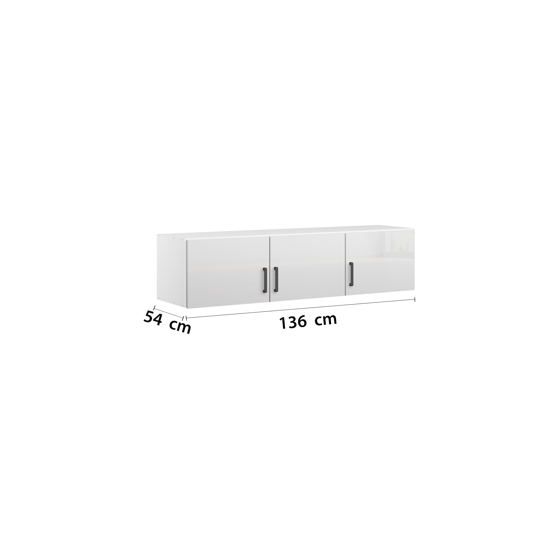 Aufsatzschrank Multiform 3-türig Weiß 54*136*39 Aufsatzschrank Multiform 3-türig Weiß 54*136*39