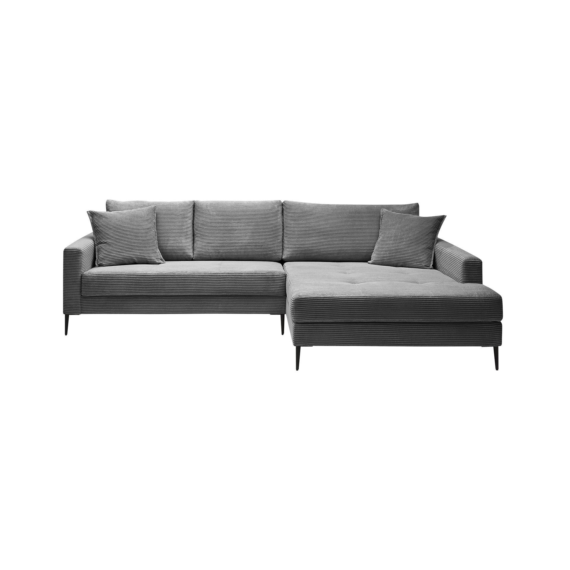 Ecksofa Sunset Grau Ottomane rechts Ecksofa Sunset Grau Ottomane rechts