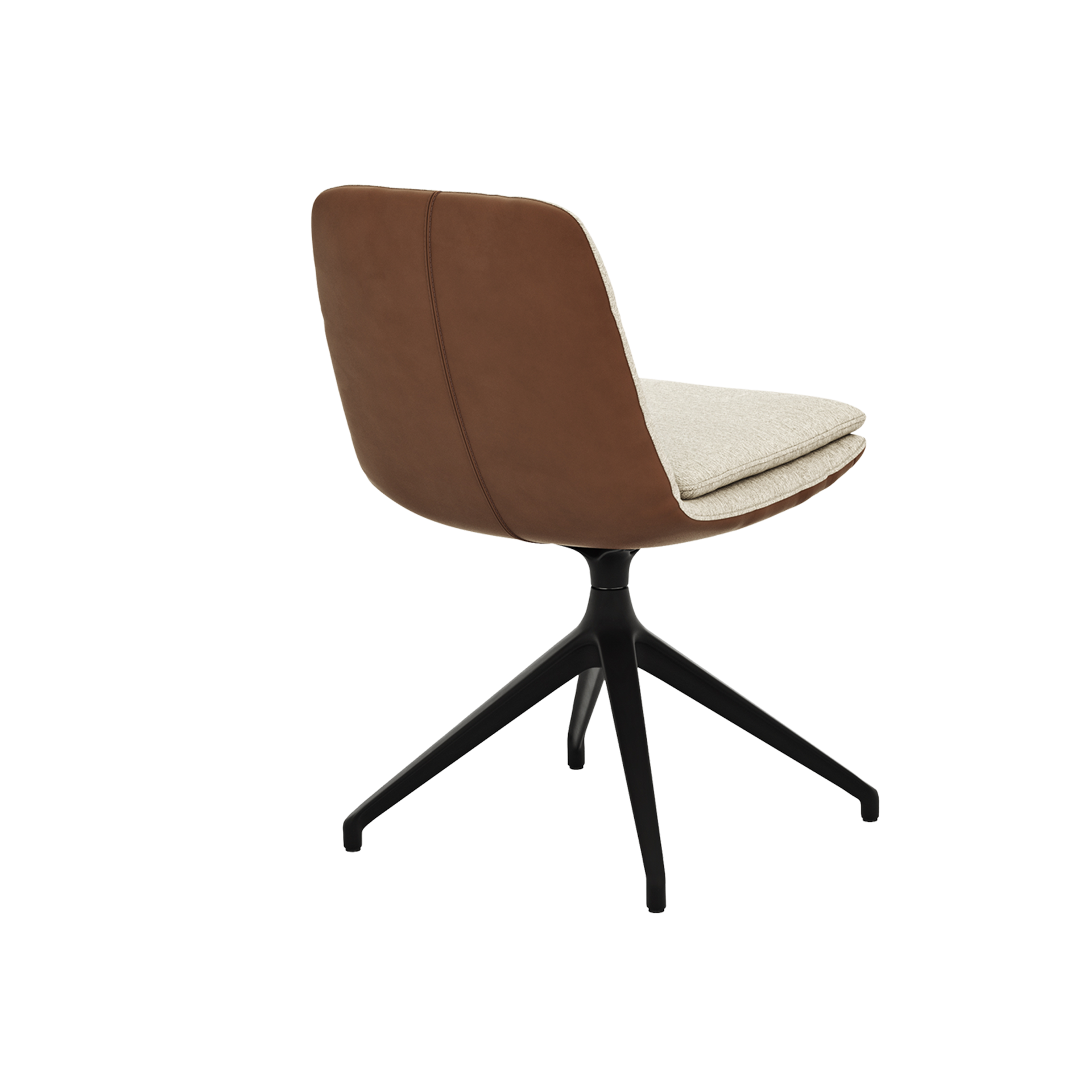 Global wohnen Stuhl Macano Rückseite Leder Rio cognac Innenseite Stoff Tarim beige Gestell Anthrazit Global wohnen Stuhl Macano Rückseite Leder Rio cognac Innenseite Stoff Tarim beige Gestell Anthrazit