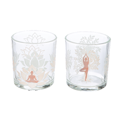 Windlicht Namaste Braun