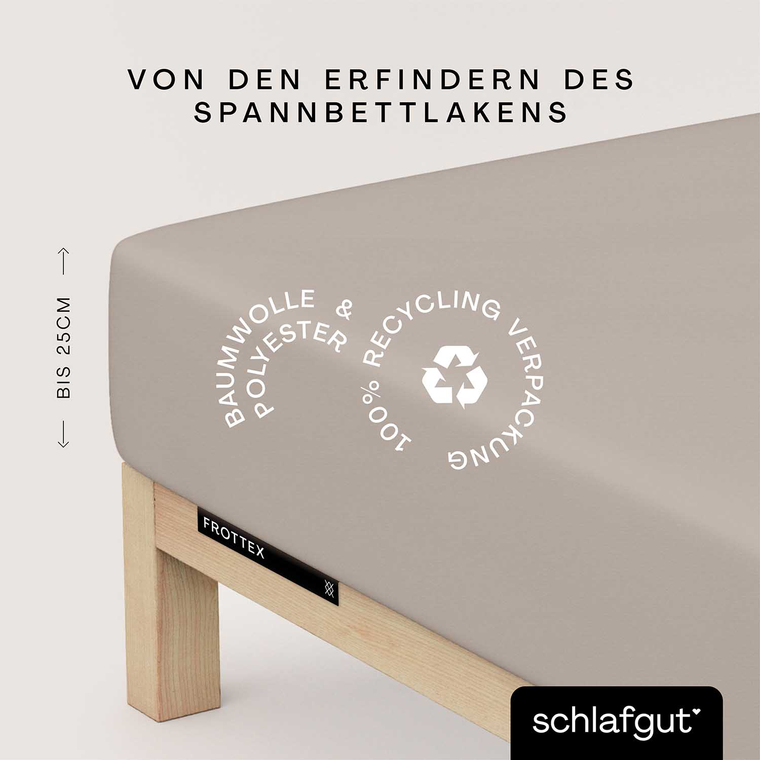 Spannbetttuch 120x200cm Sand-Mid Spannbetttuch 120x200cm Sand-Mid