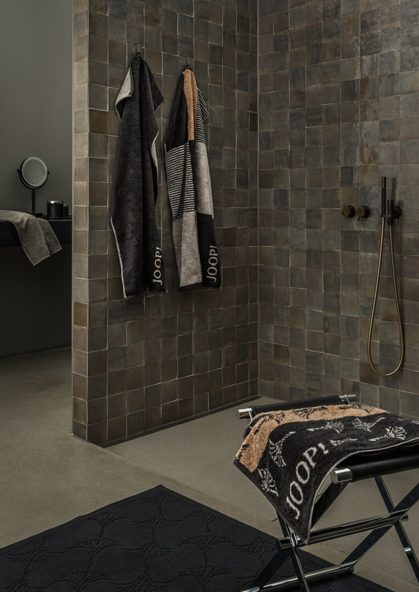 JOOP! Duschtuch Devided Stein 80x150cm JOOP! Duschtuch Devided Stein 80x150cm