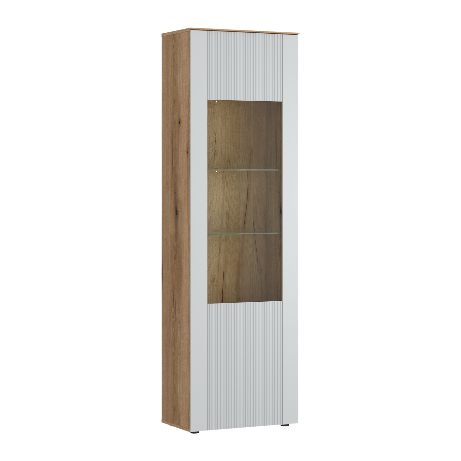 Vitrine Wamila Eichefarben 40*59*200.3