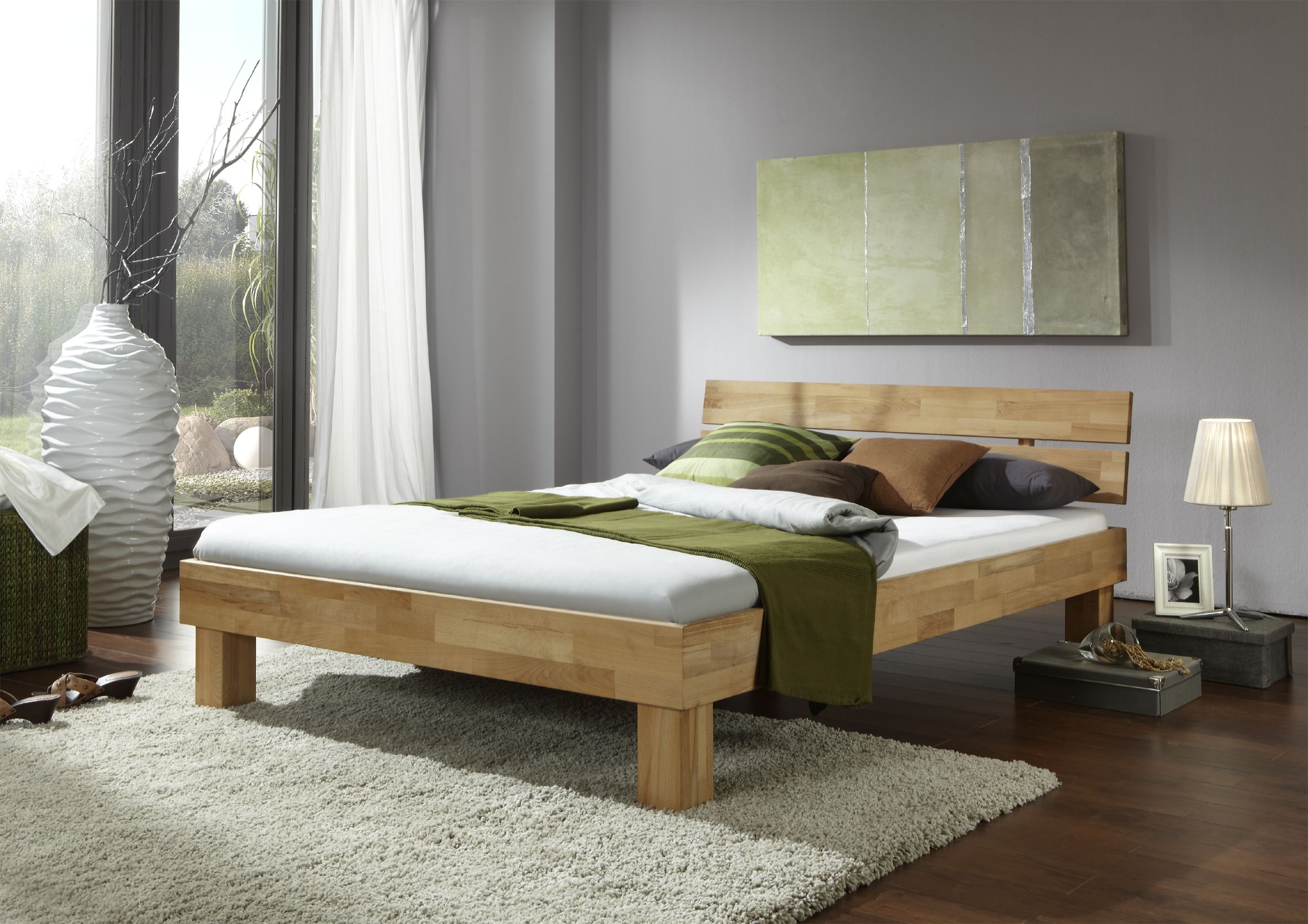 Bett Erasmo Kernbuche massiv 140x200 cm Bett Erasmo Kernbuche massiv 140x200 cm