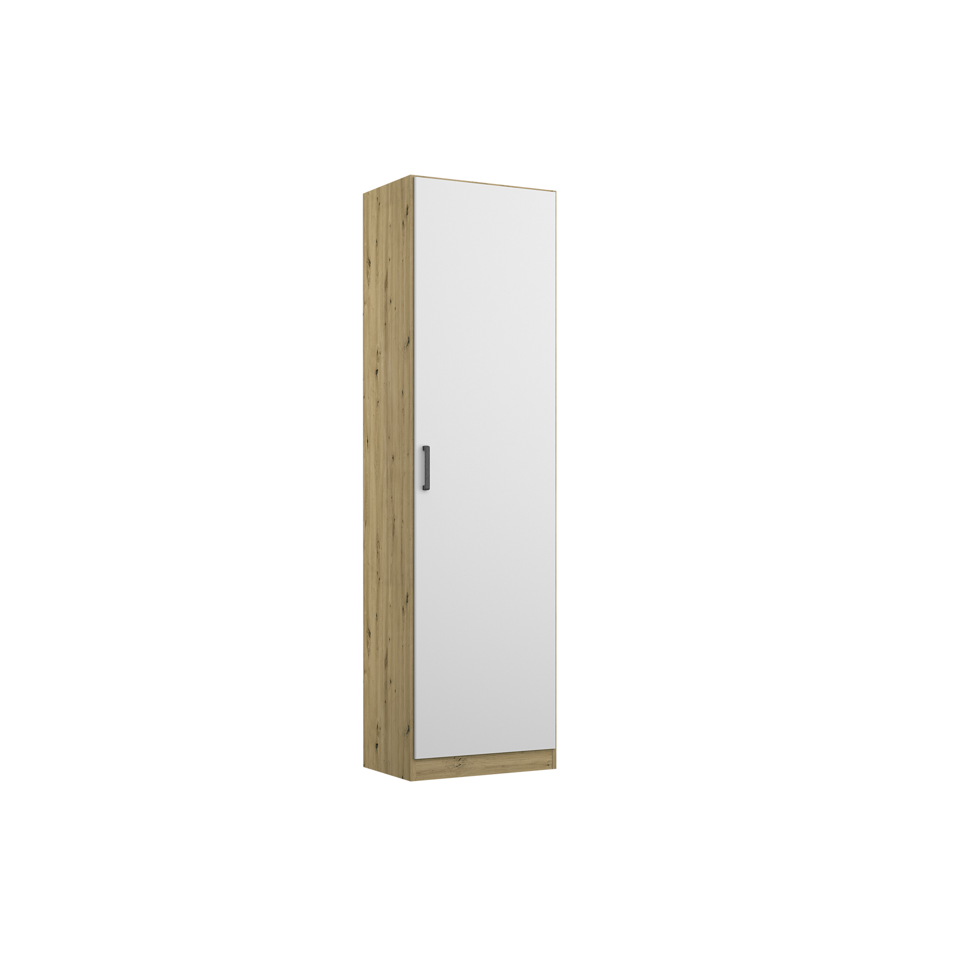 Drehtürenschrank Multiform 1-türig Weiß 54*47*197 Drehtürenschrank Multiform 1-türig Weiß 54*47*197