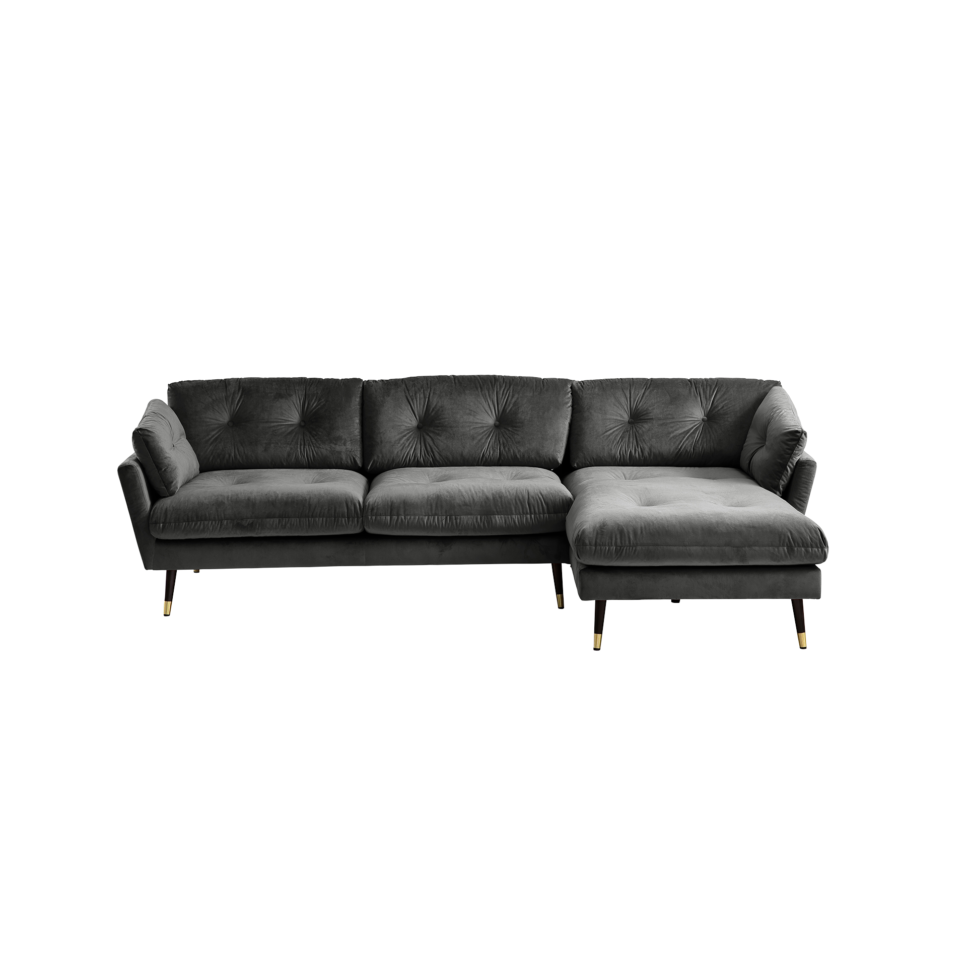 Ecksofa Jamaica Grau Ottomane rechts Ecksofa Jamaica Grau Ottomane rechts
