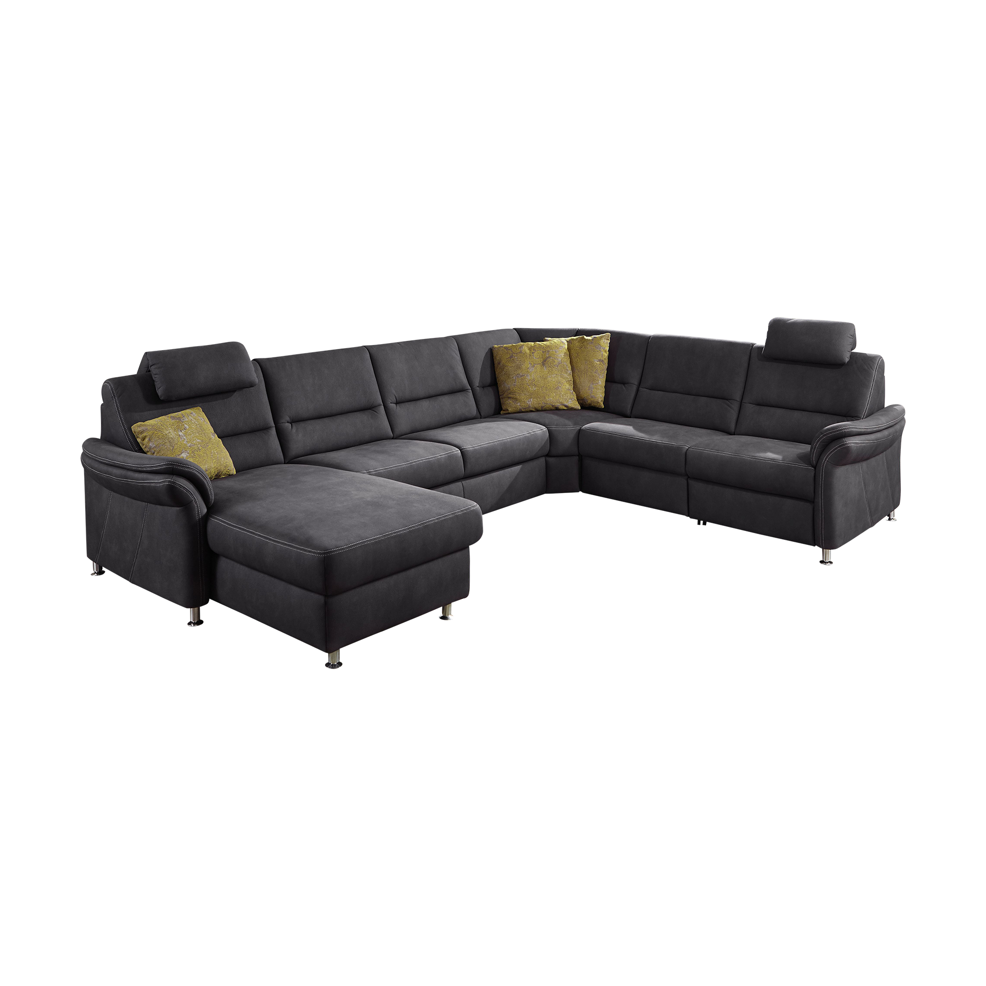 Flexmaster Wohnlandschaft Danny Grau Gestell langer Schenkel rechts