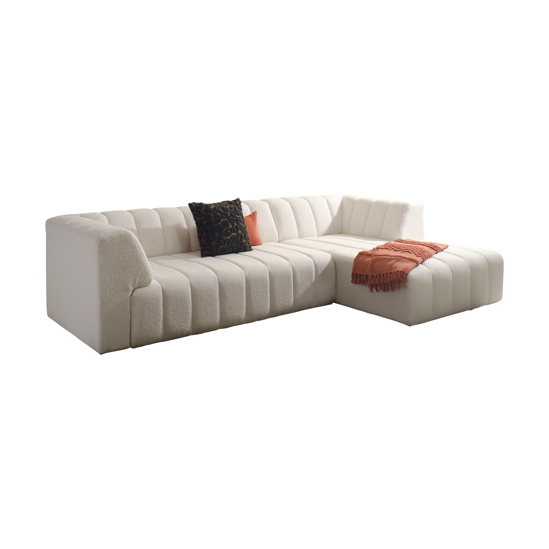 Paul Phillip Ecksofa Tina Weiß Ottomane rechts Paul Phillip Ecksofa Tina Weiß Ottomane rechts