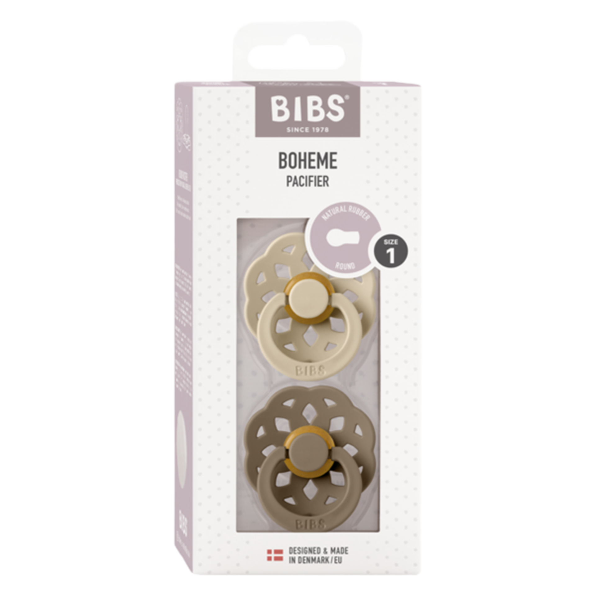 Schnuller BIBS Boheme Vanilla & Dark Oak