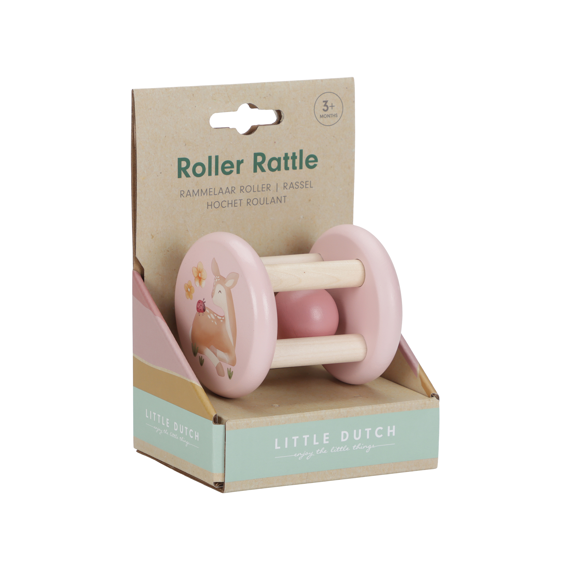 Holzspielzeug Little Dutch Rassel Reh Mehrfarbig