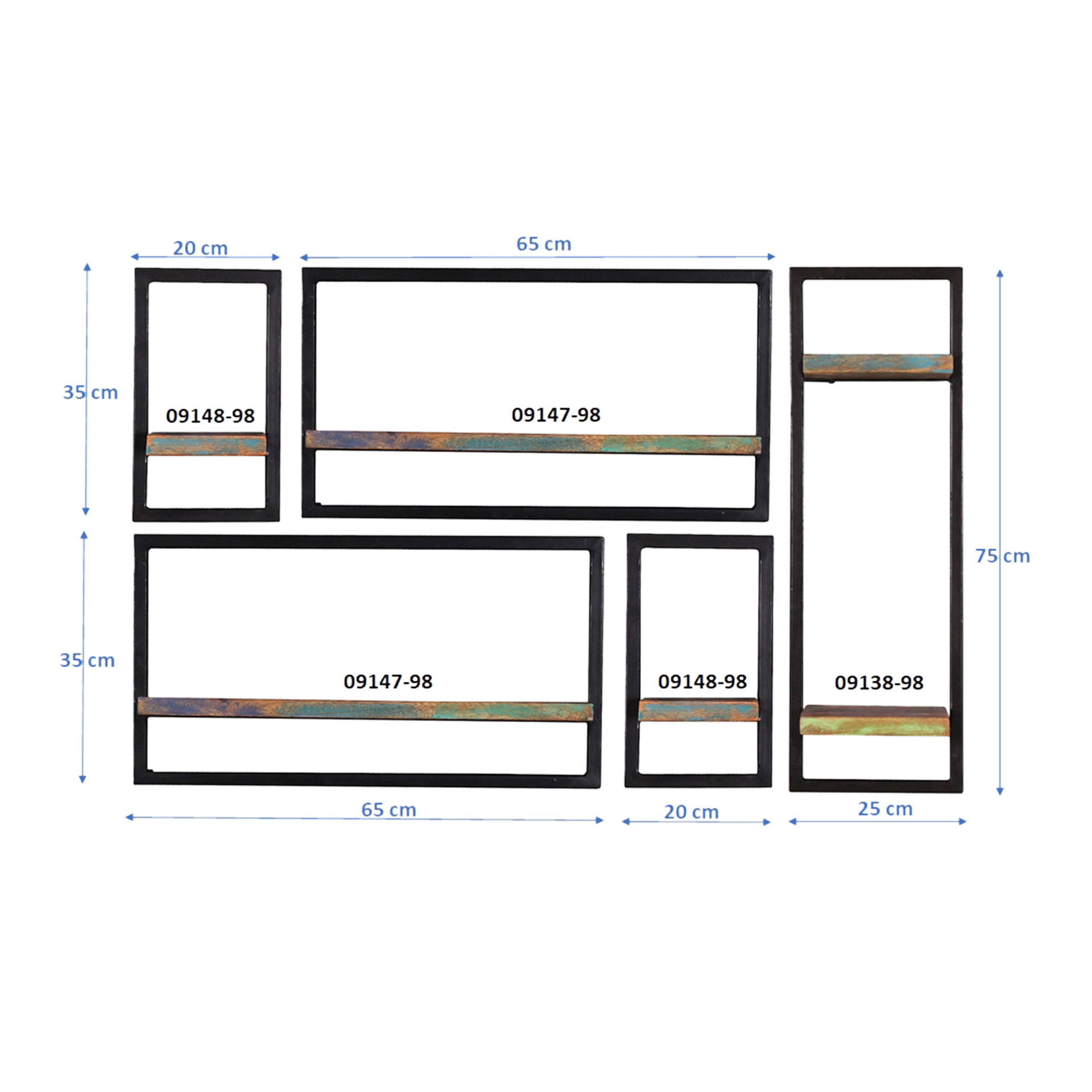 Wandregal Riverboat Mehrfarbig 120*25*75 Wandregal Riverboat Mehrfarbig 120*25*75
