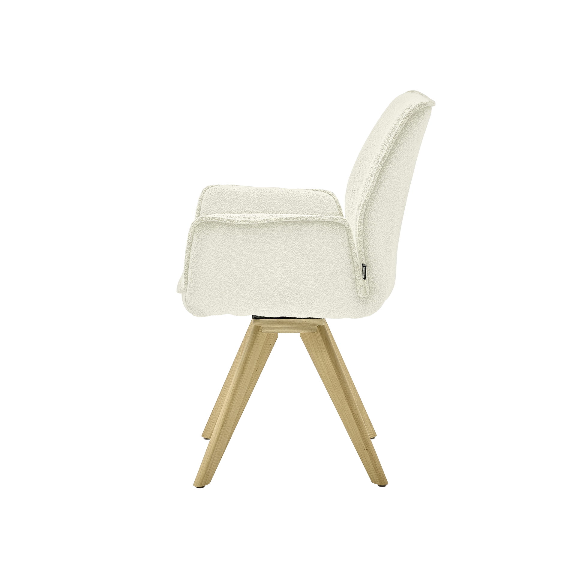 Musterring Armlehnstuhl Tiama Bezug Boucle Alpine Ivory Gestell Stativgestell Eiche massiv - 180°Drehbar mit Rückholfunktion Musterring Armlehnstuhl Tiama Bezug Boucle Alpine Ivory Gestell Stativgestell Eiche massiv - 180°Drehbar mit Rückholfunktion