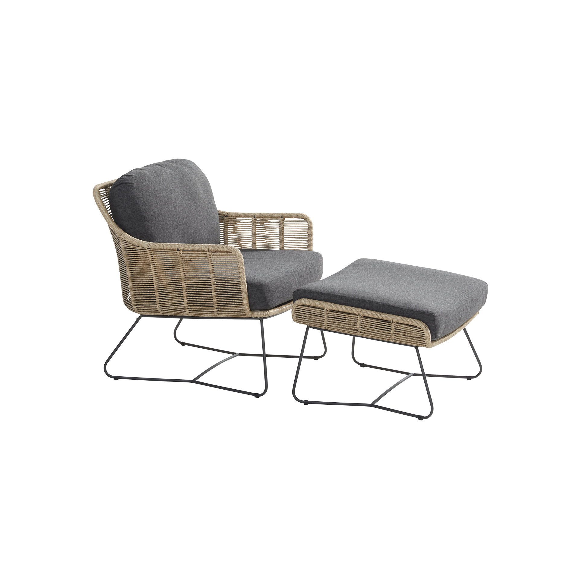 Idyl Loungemöbel-Set Kjekk Anthrazit