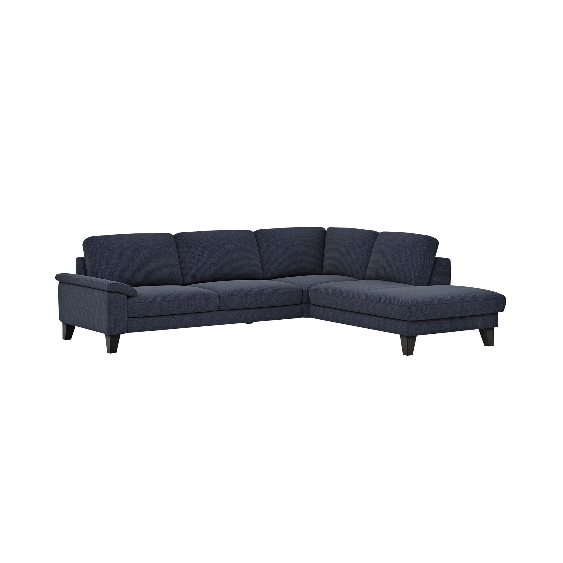 Global wohnen Ecksofa Oviedo mit Drehsitz Blau langer Schenkel rechts Global wohnen Ecksofa Oviedo mit Drehsitz Blau langer Schenkel rechts