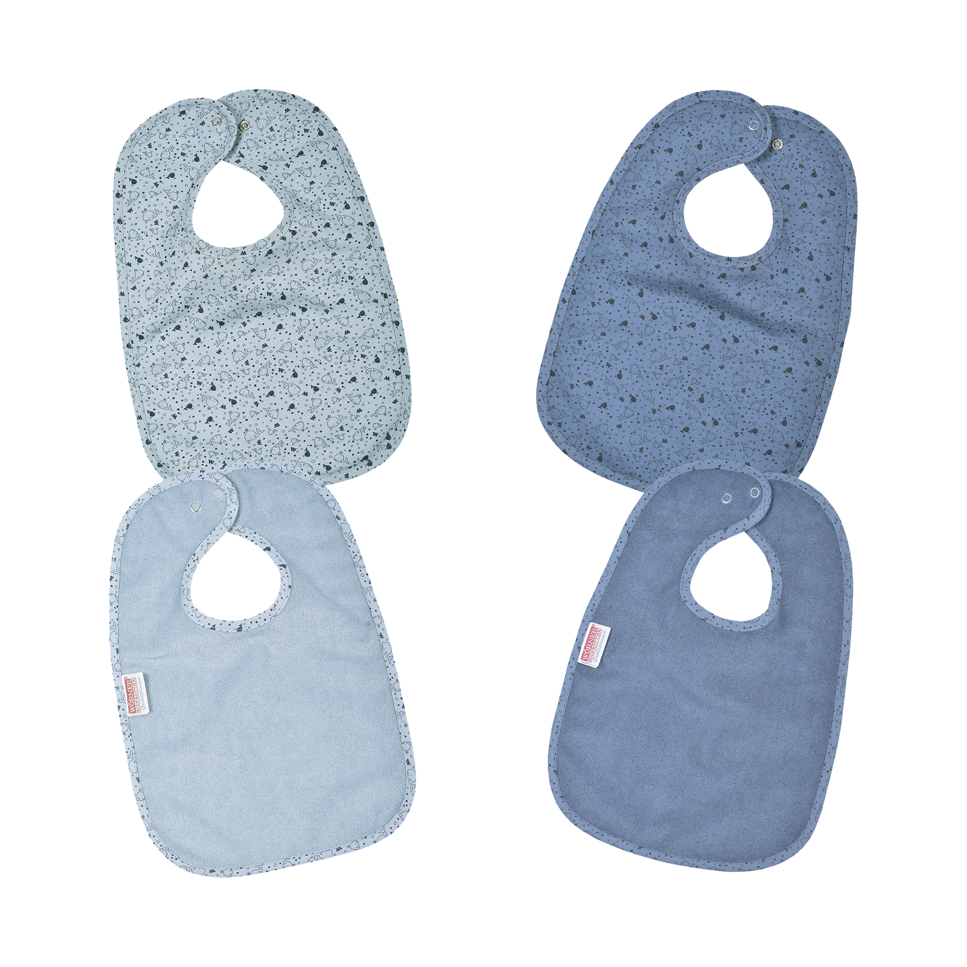 Lätzchen Wal 2-teilig Blau Lätzchen Wal 2-teilig Blau