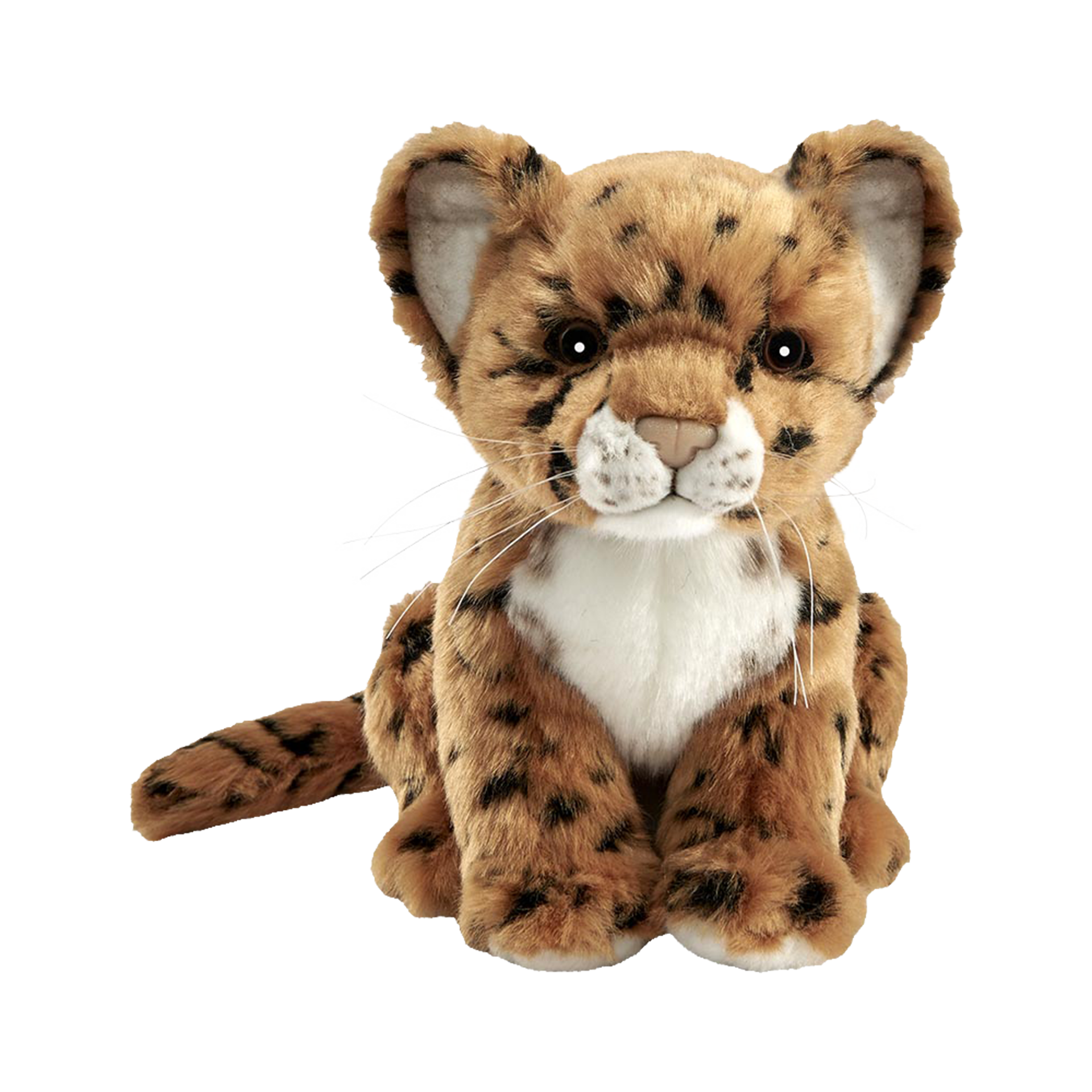Plüschtier Jaguar Baby Sitzend Braun
