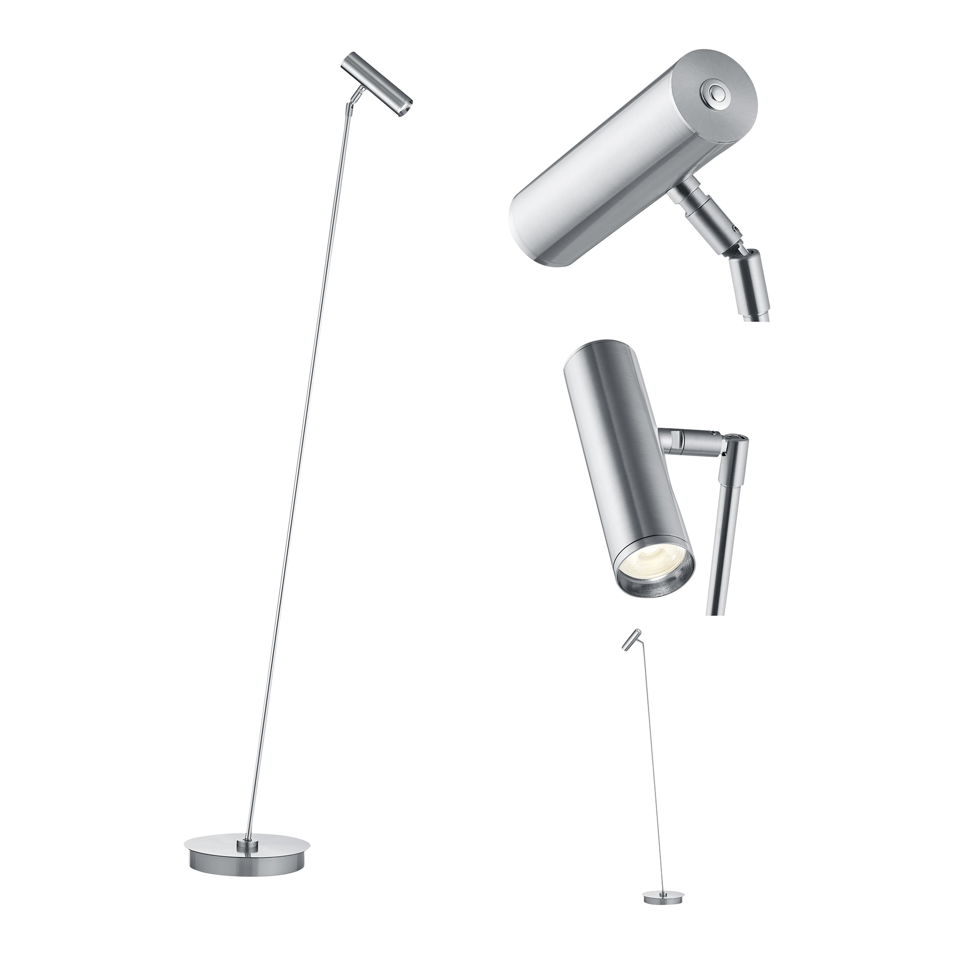 Stehleuchte TOM PRO Grau Sillber Stehleuchte TOM PRO Grau Sillber