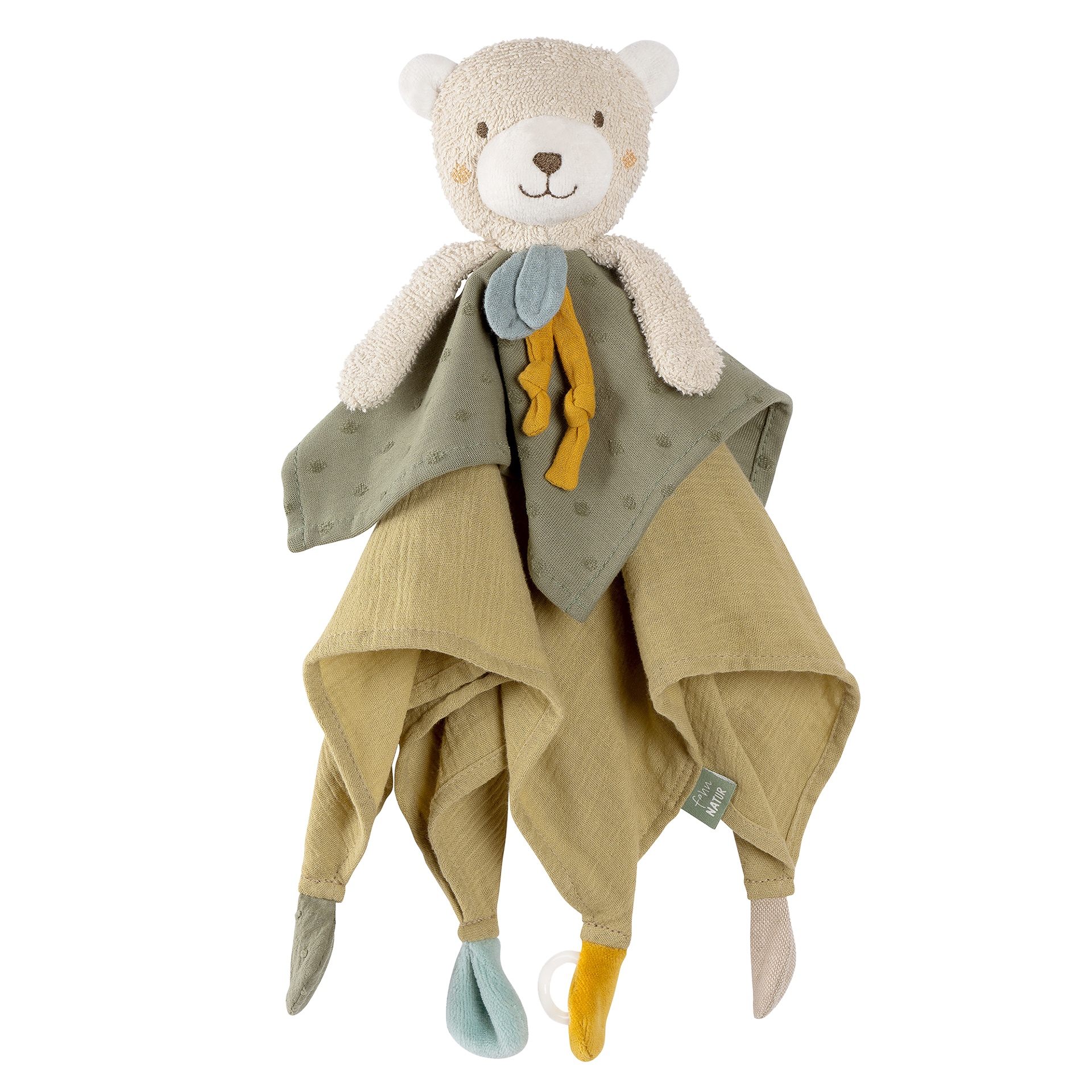 Schmusetuch-/Schnuffeltuch fehnNATUR Bär Grün Schmusetuch-/Schnuffeltuch fehnNATUR Bär Grün