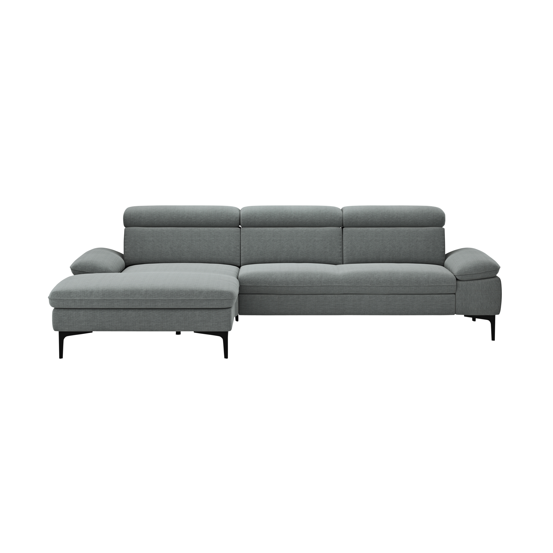 Global wohnen Ecksofa Felipa Plump Rücken echt, Kopfteilverstellung