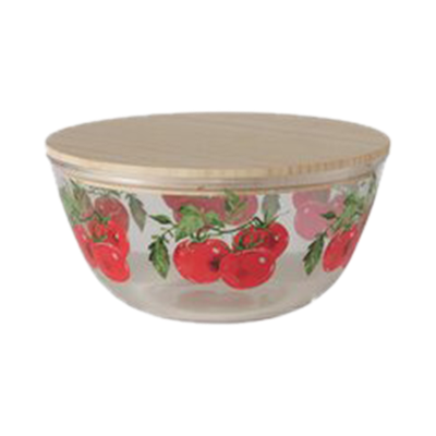 Schale Rosso Rot-Klarglas