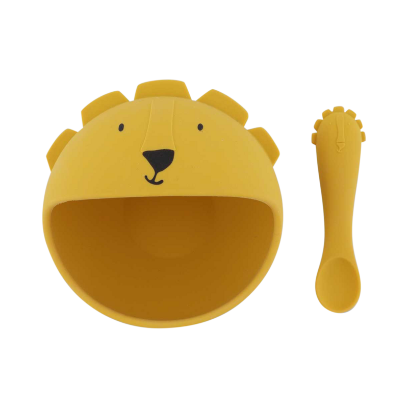 Babygeschirr Erstes Baby-Essset - Mr. Lion Gelb