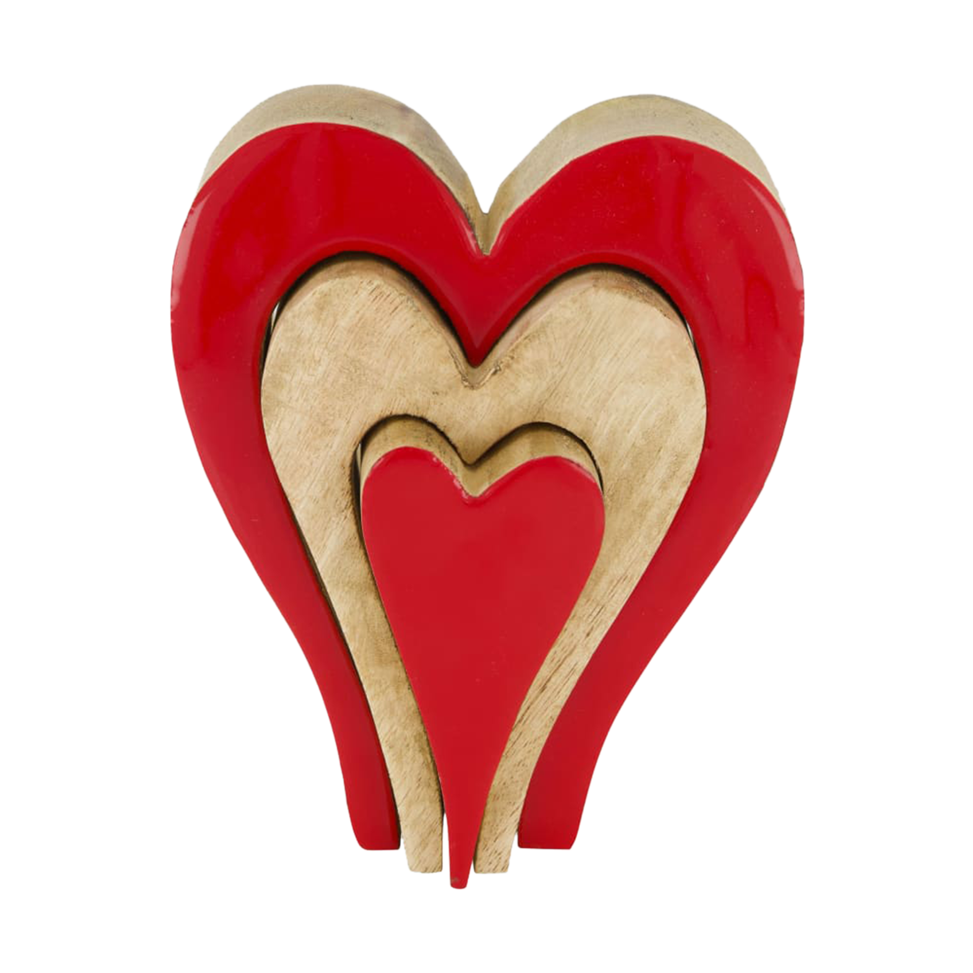 Dekoaufsteller Herz Natur-Rot Dekoaufsteller Herz Natur-Rot