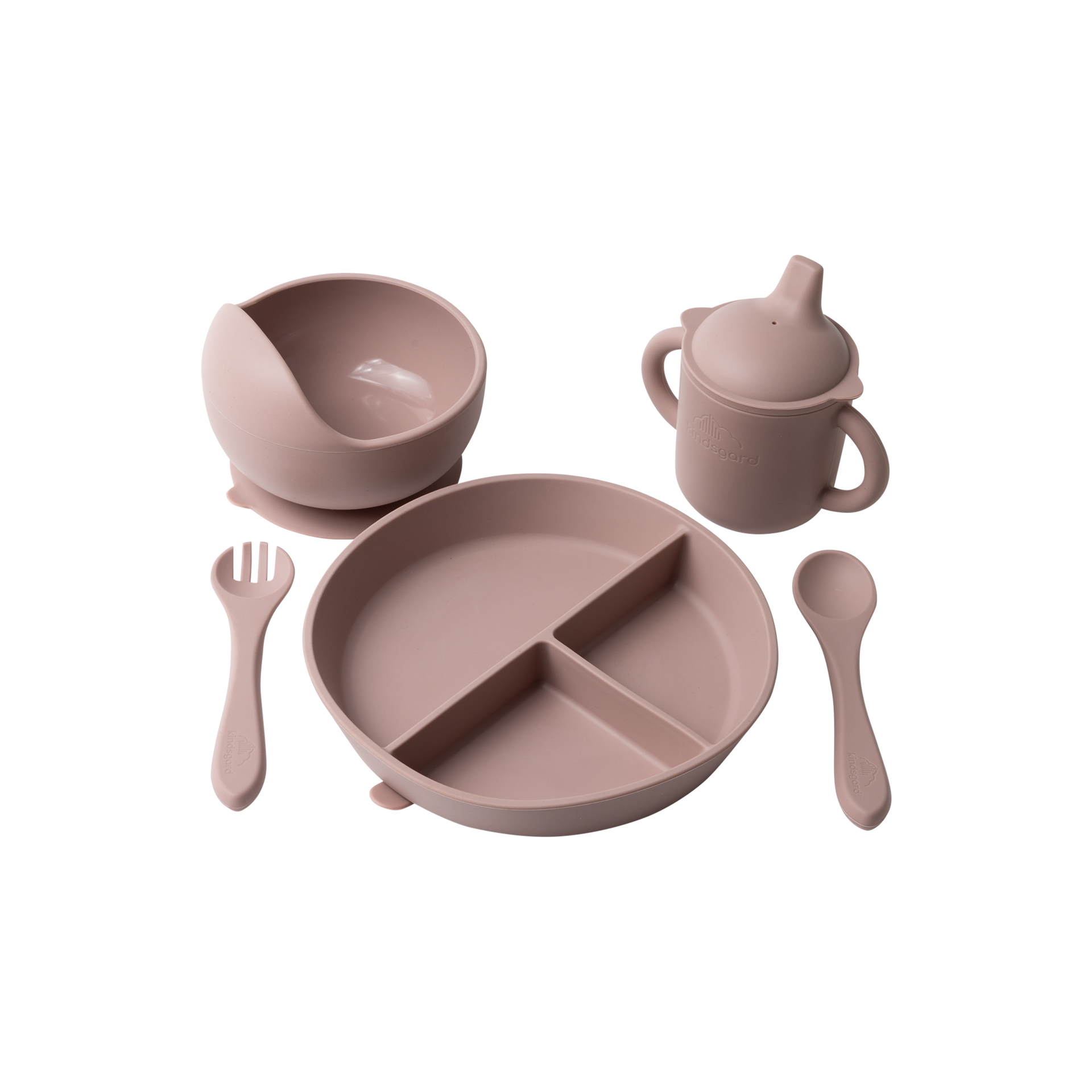Geschirr-Set kindsgard 5-teilig rose Geschirr-Set kindsgard 5-teilig rose