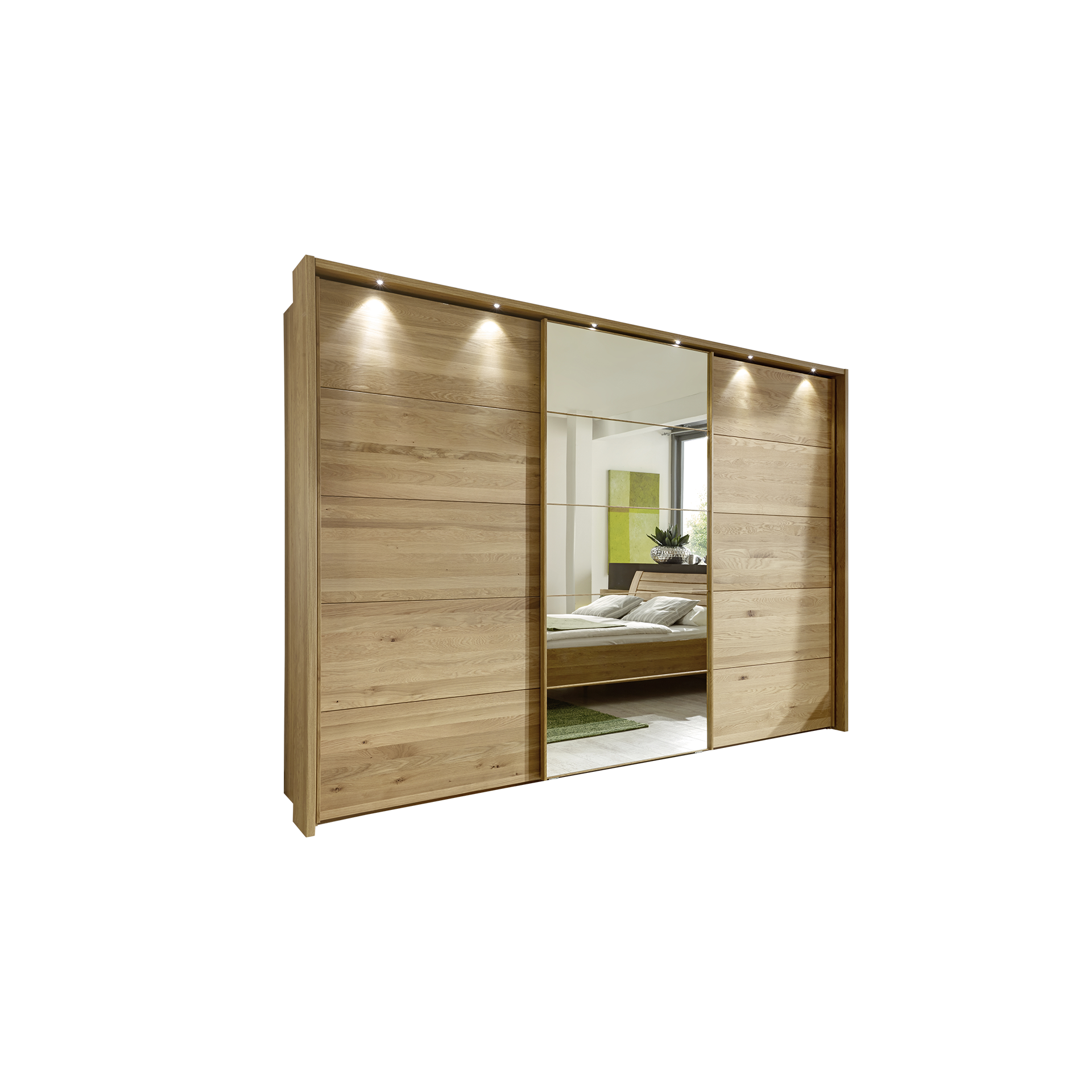 Spilker Schwebetürenschrank Cesena 3-türig Holzfarben 67*300*217 Spilker Schwebetürenschrank Cesena 3-türig Holzfarben 67*300*217